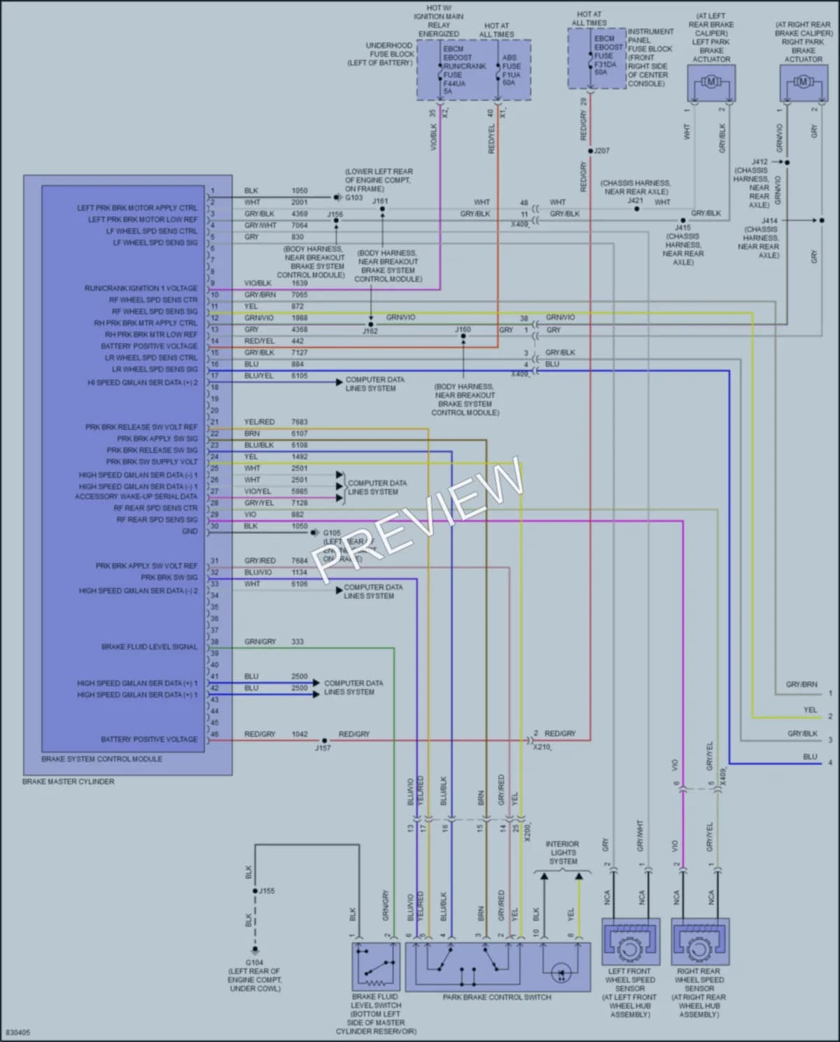 2023 Chevrolet Blazer Anti Lock Brakes wiring diagram preview