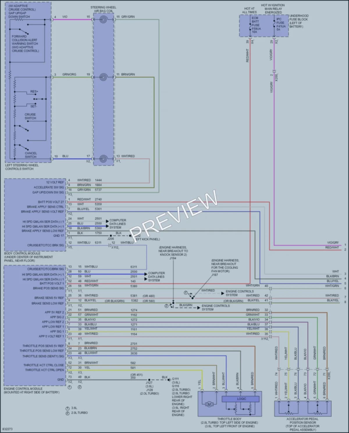 2023 Chevrolet Blazer Cruise Control wiring diagram preview