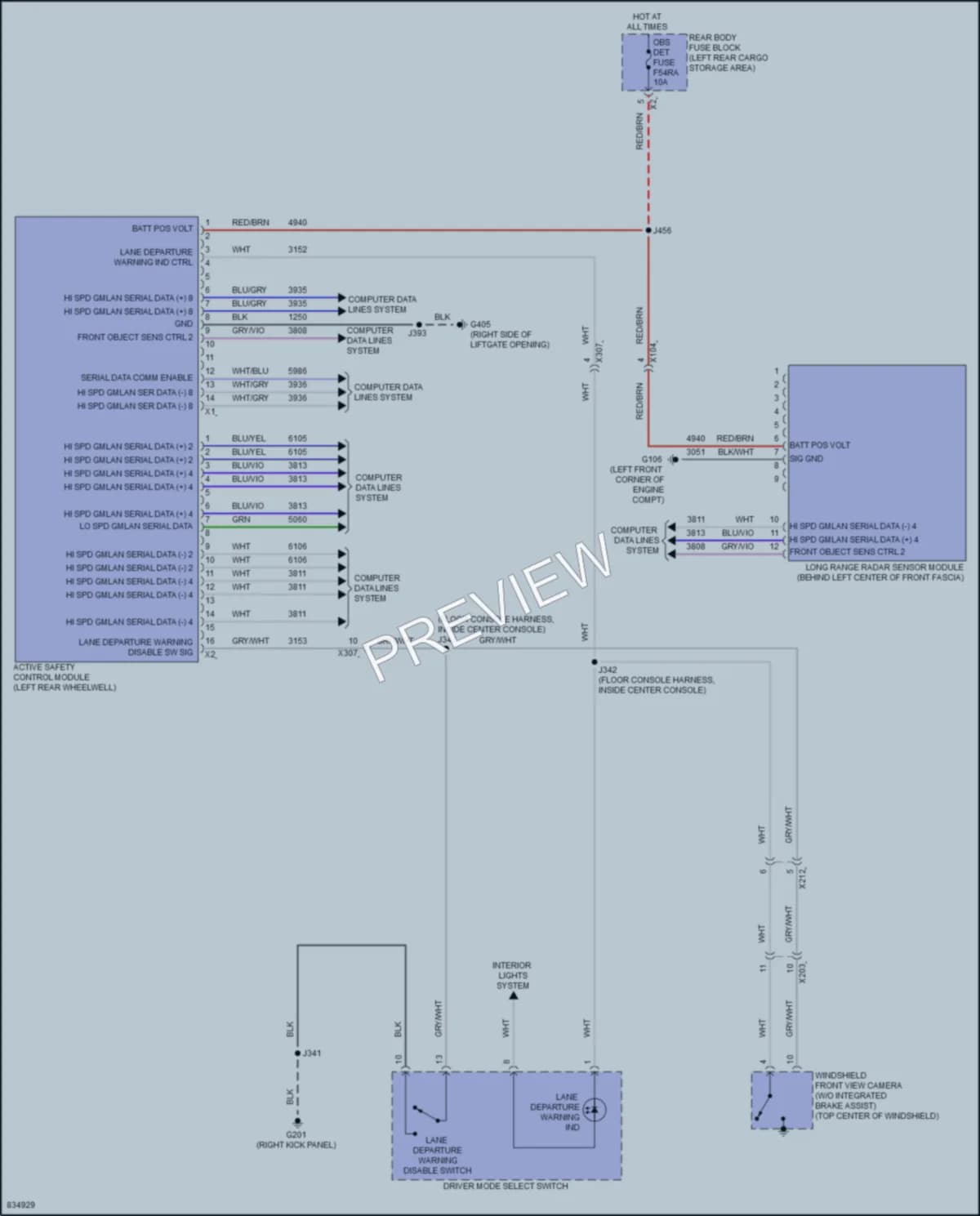 2023 Chevrolet Blazer Instrument Cluster wiring diagram preview