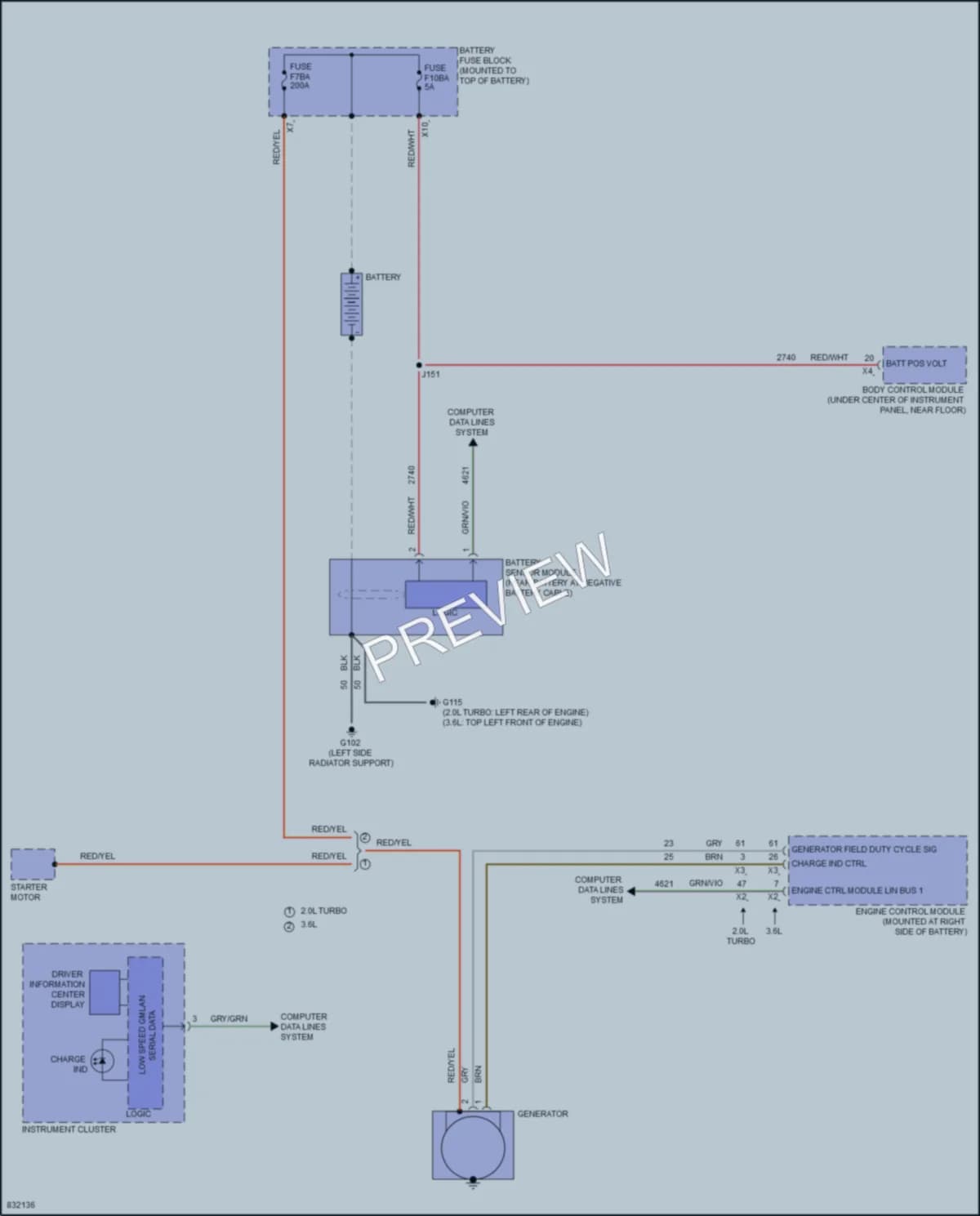 2023 Chevrolet Blazer Starting Charging wiring diagram preview