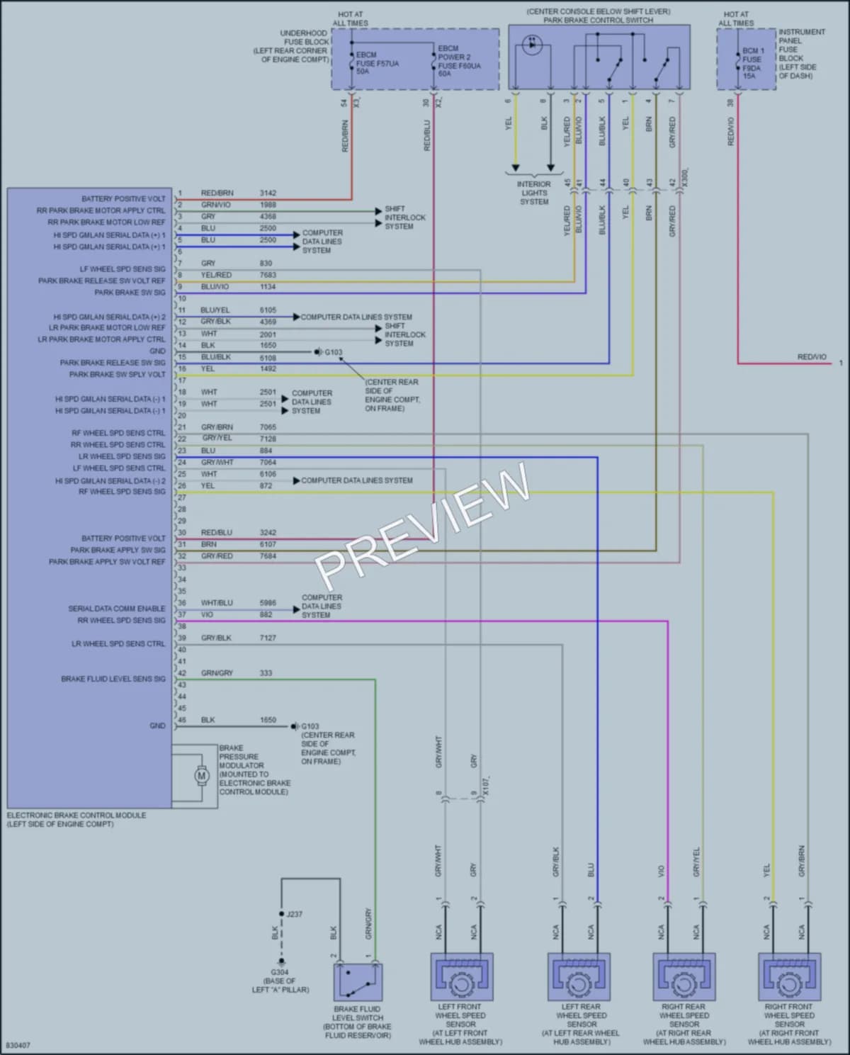 2023 Chevrolet BoltEUV Anti Lock Brakes wiring diagram preview