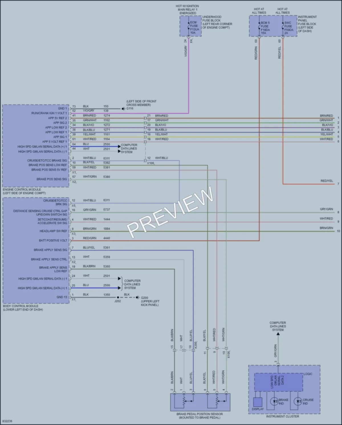 2023 Chevrolet BoltEUV Cruise Control wiring diagram preview