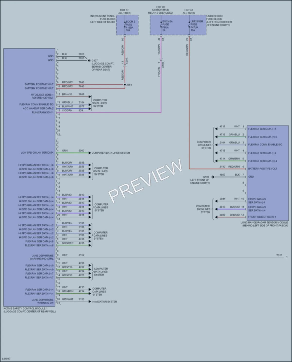 2023 Chevrolet BoltEUV Instrument Cluster wiring diagram preview