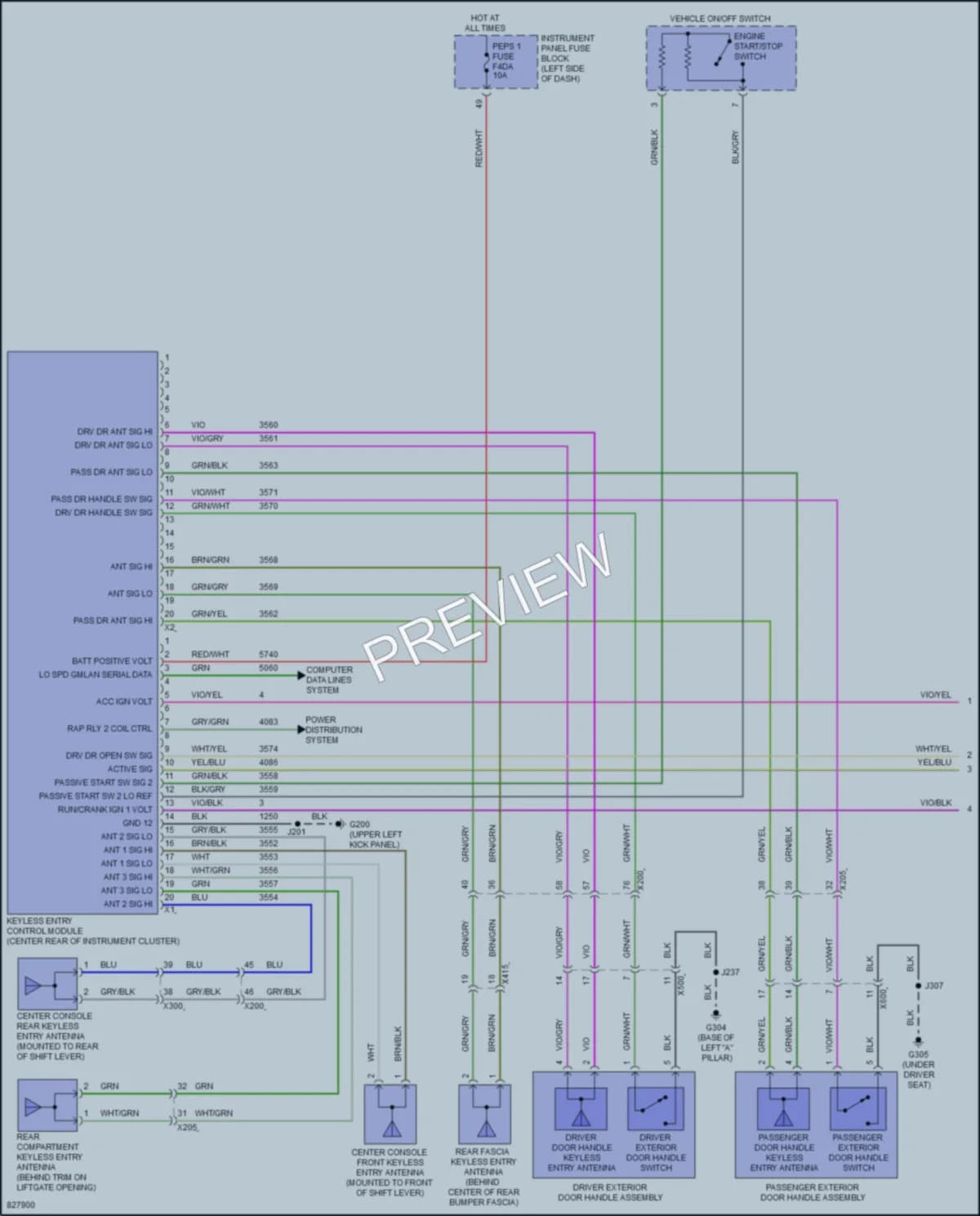 2023 Chevrolet BoltEUV Power Door Locks wiring diagram preview