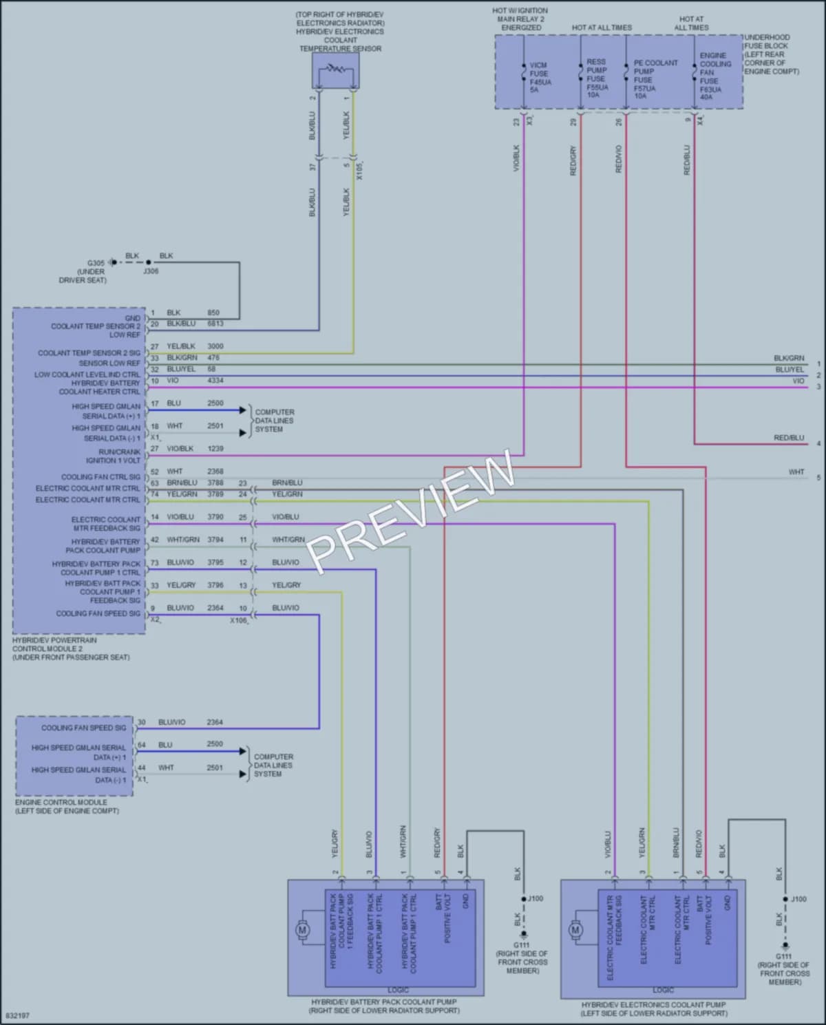 2023 Chevrolet BoltEV Cooling Fan wiring diagram preview