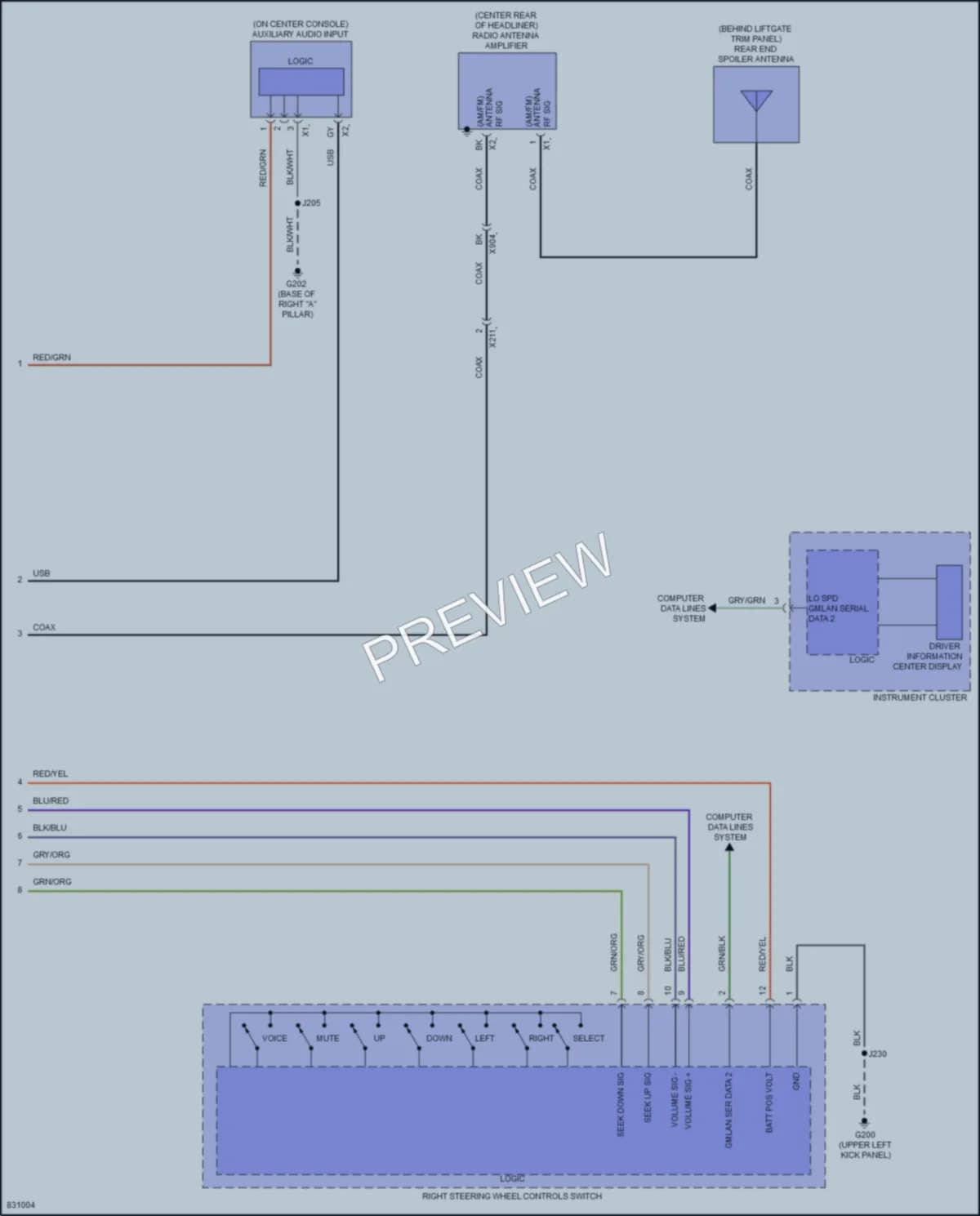 2023 Chevrolet BoltEV Radio wiring diagram preview