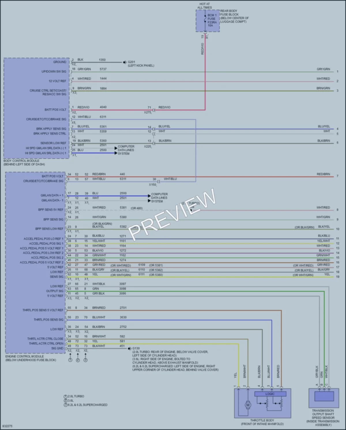 2023 Chevrolet Camaro Cruise Control wiring diagram preview