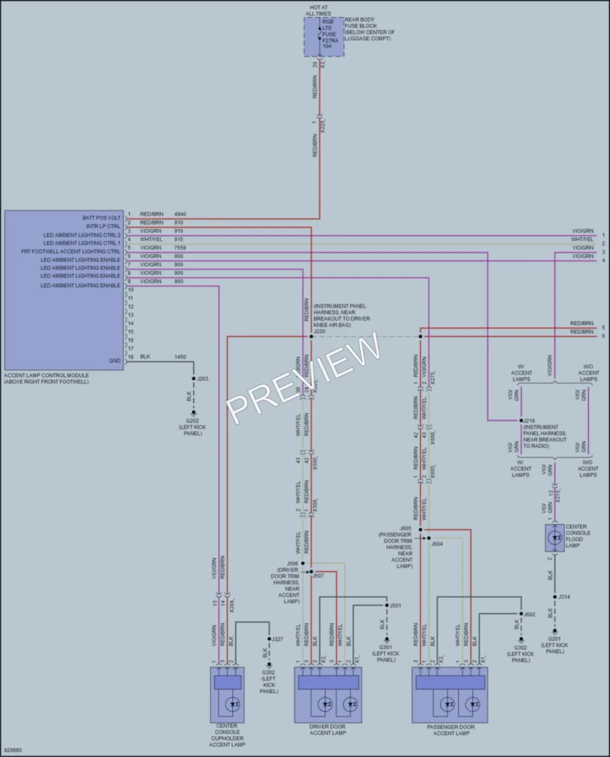 2023 Chevrolet Camaro Interior Lights wiring diagram preview