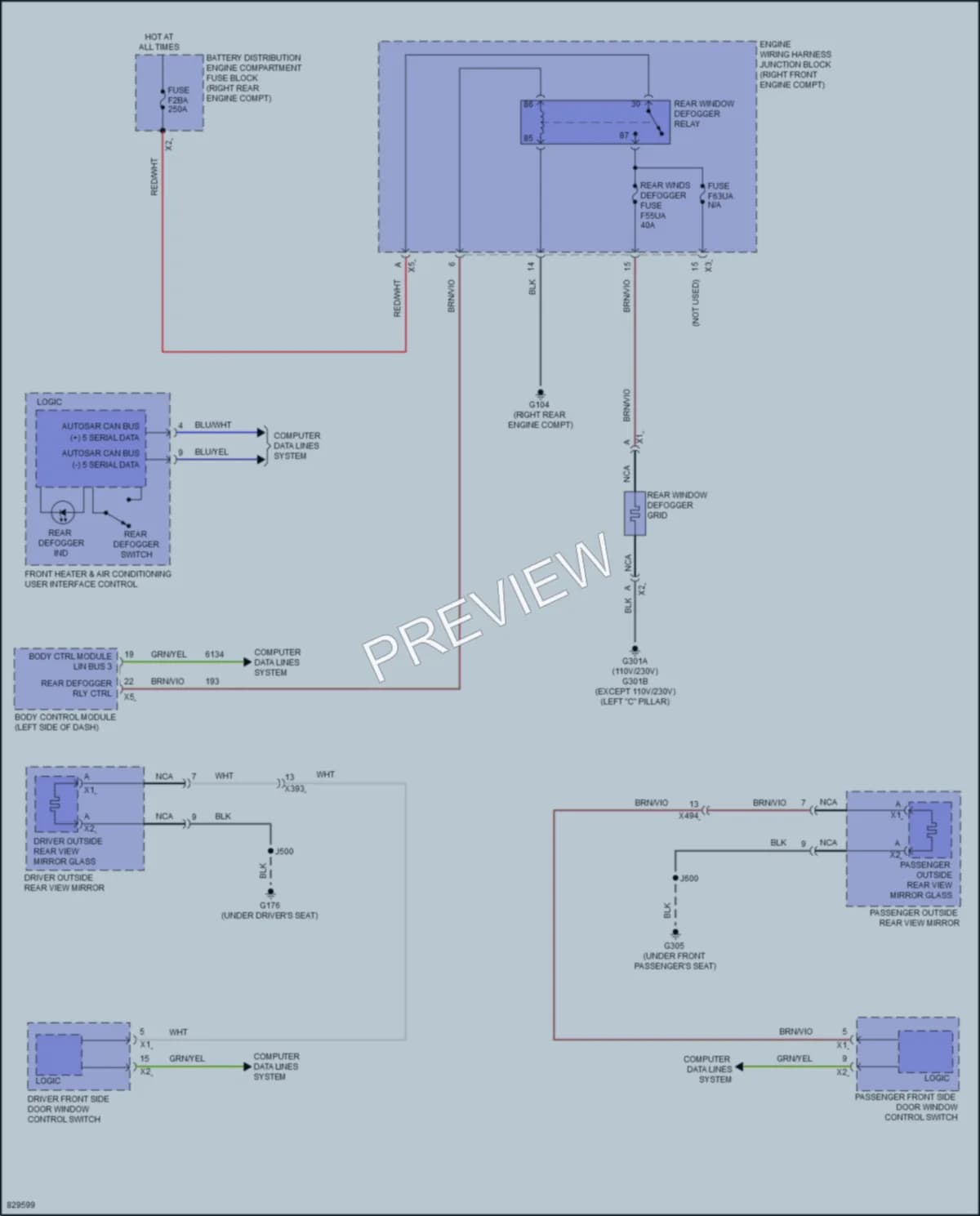 2023 Chevrolet Colorado Defoggers wiring diagram preview