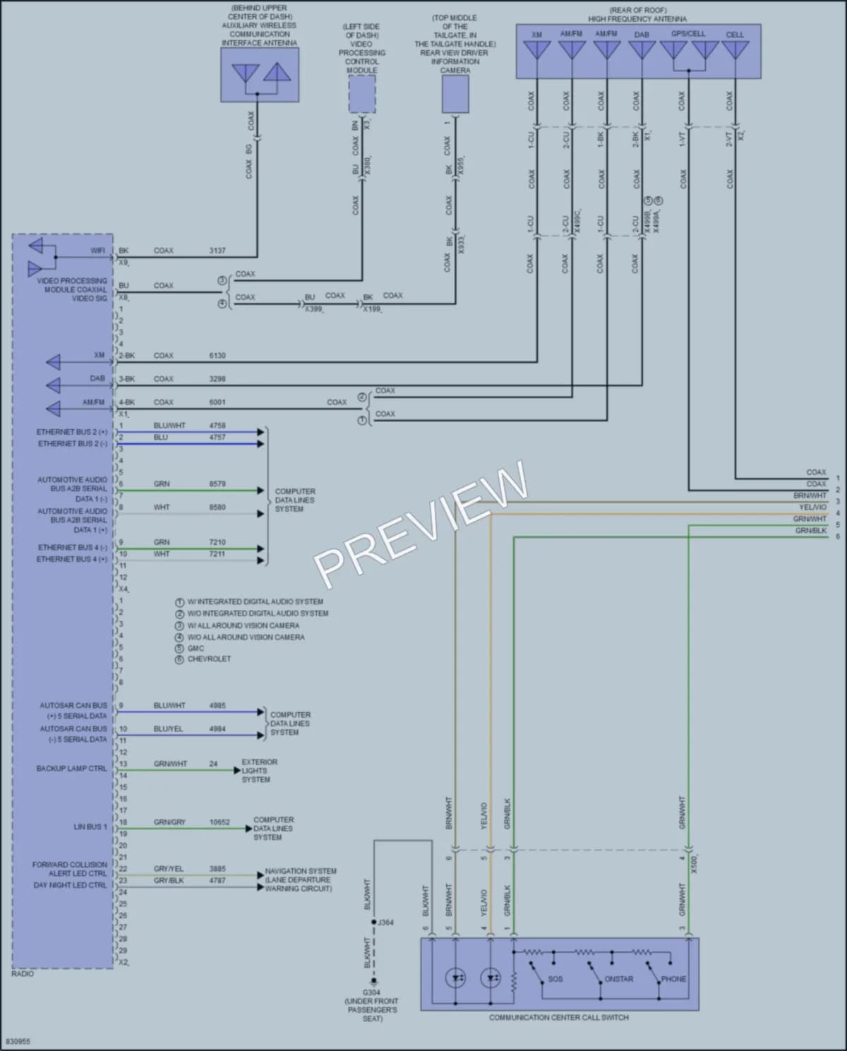 2023 Chevrolet Colorado Radio wiring diagram preview