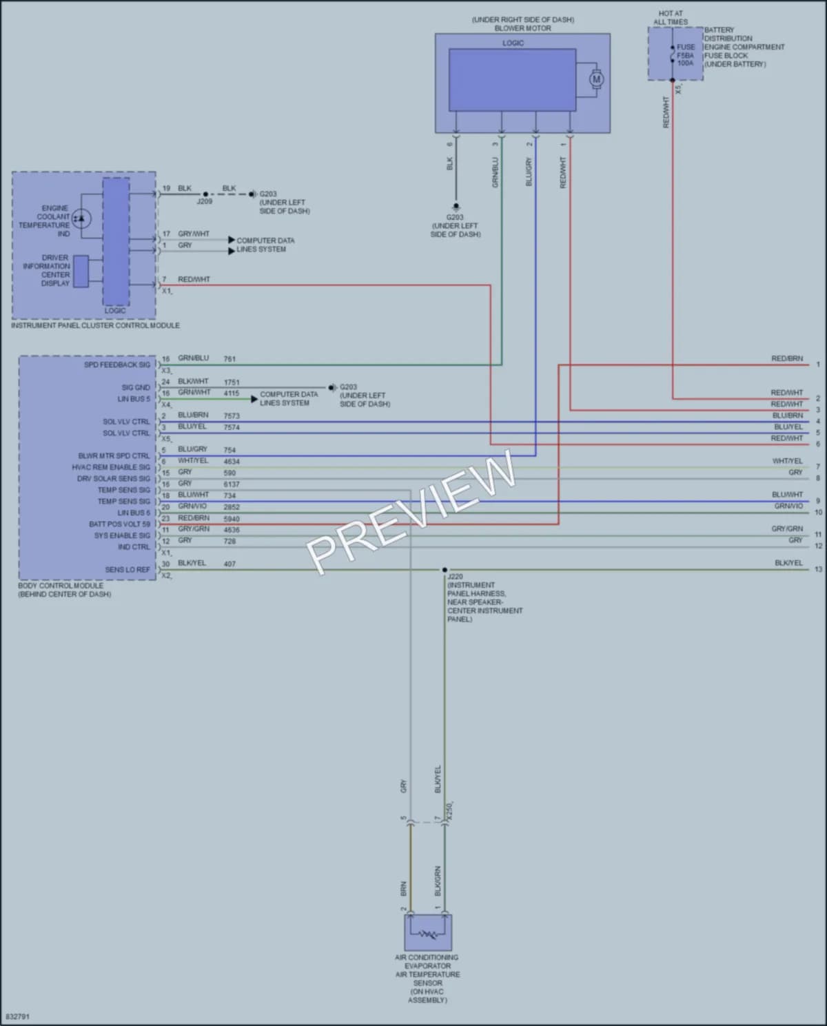 2023 Chevrolet CorvetteStingray Air Conditioning wiring diagram preview