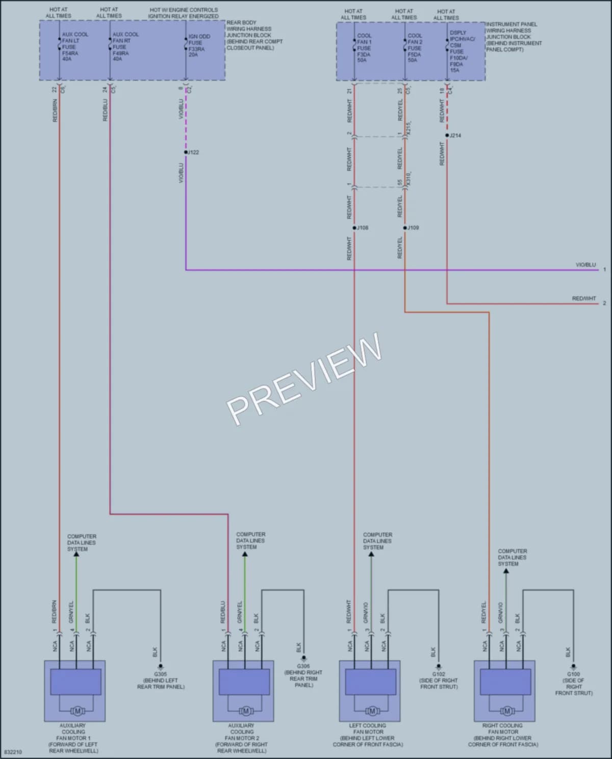 2023 Chevrolet CorvetteStingray Cooling Fan wiring diagram preview