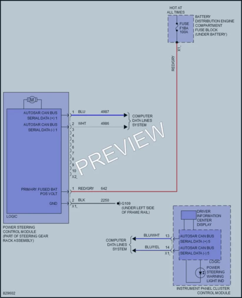 2023 Chevrolet CorvetteStingray Electronic Power Steering wiring diagram preview