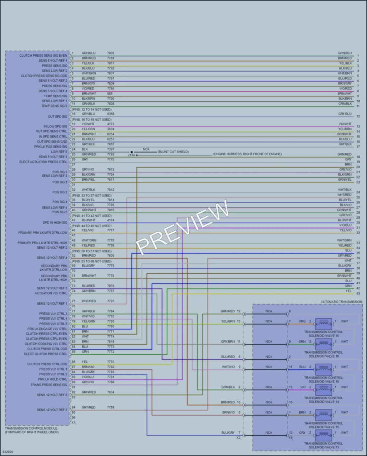 2023 Chevrolet CorvetteStingray Transmission wiring diagram preview
