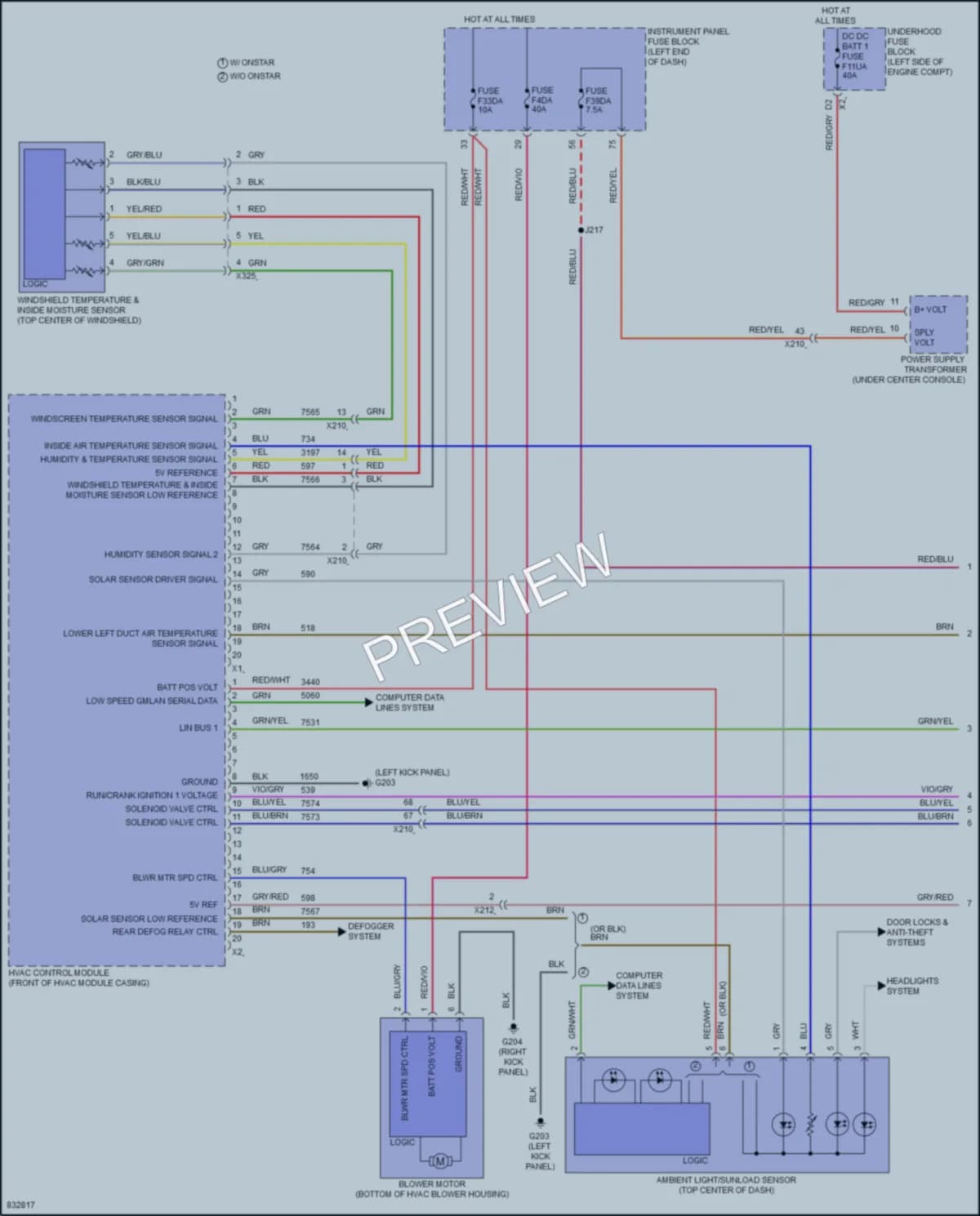 2023 Chevrolet Malibu Air Conditioning wiring diagram preview