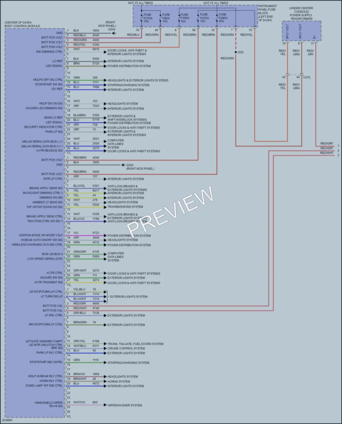 2023 Chevrolet Malibu Body Control Modules wiring diagram preview