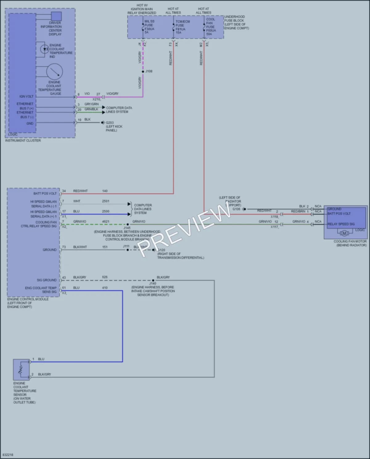 2023 Chevrolet Malibu Cooling Fan wiring diagram preview