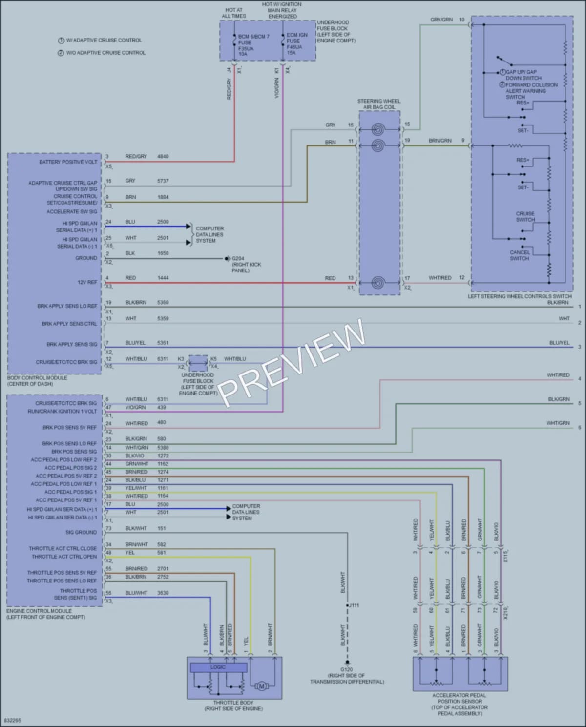 2023 Chevrolet Malibu Cruise Control wiring diagram preview