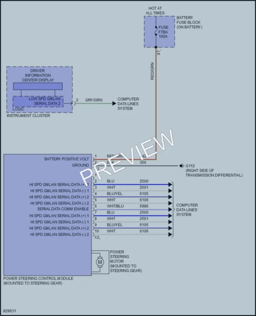 2023 Chevrolet Malibu Electronic Power Steering wiring diagram preview