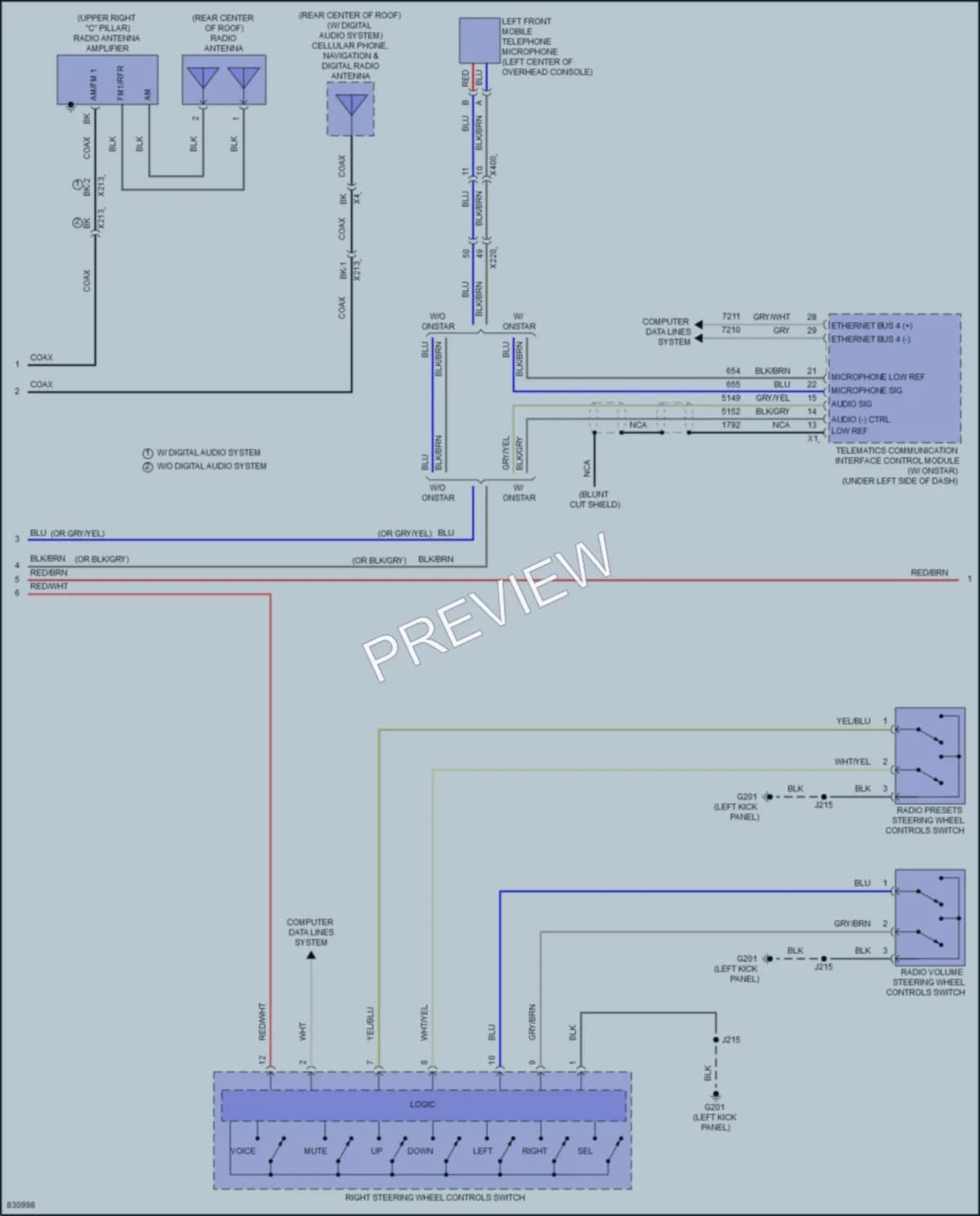 2023 Chevrolet Malibu Radio wiring diagram preview