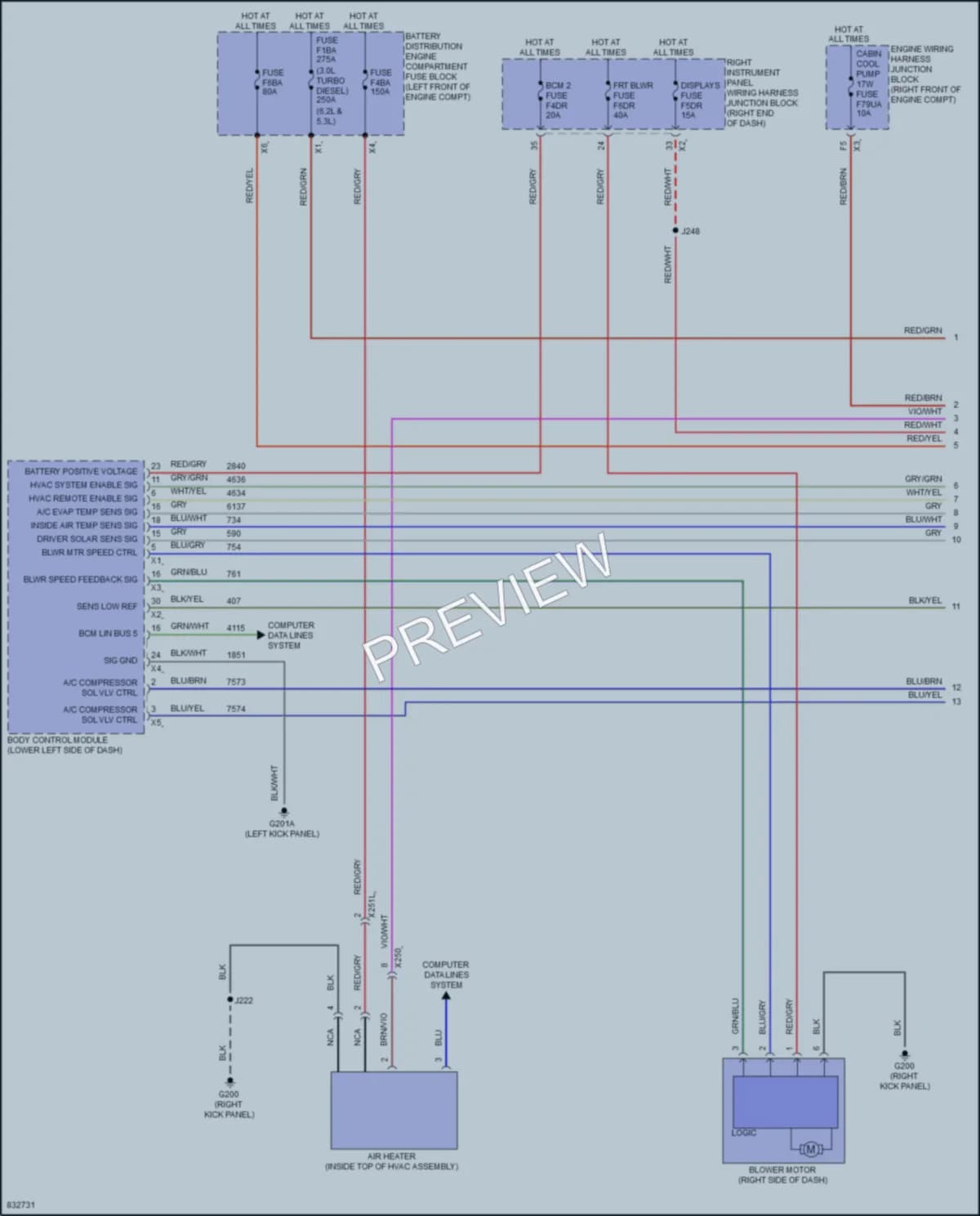 2023 Chevrolet Tahoe Air Conditioning wiring diagram preview
