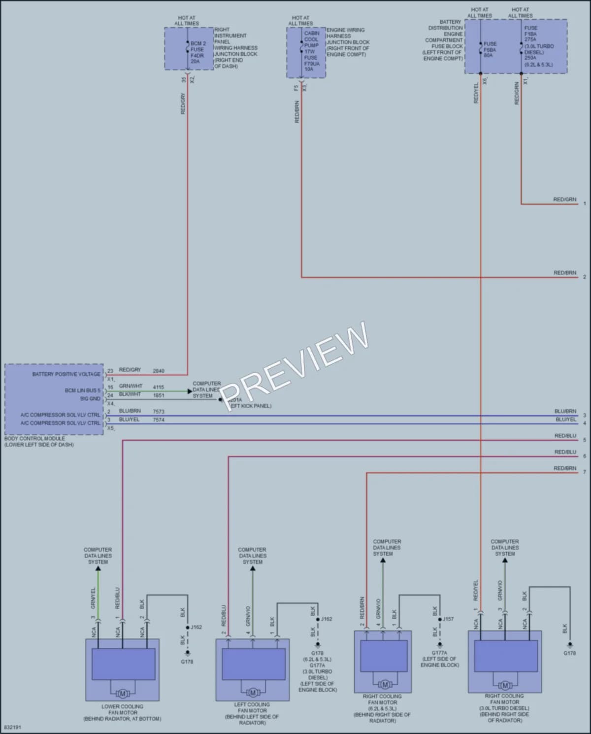 2023 Chevrolet Tahoe Cooling Fan wiring diagram preview