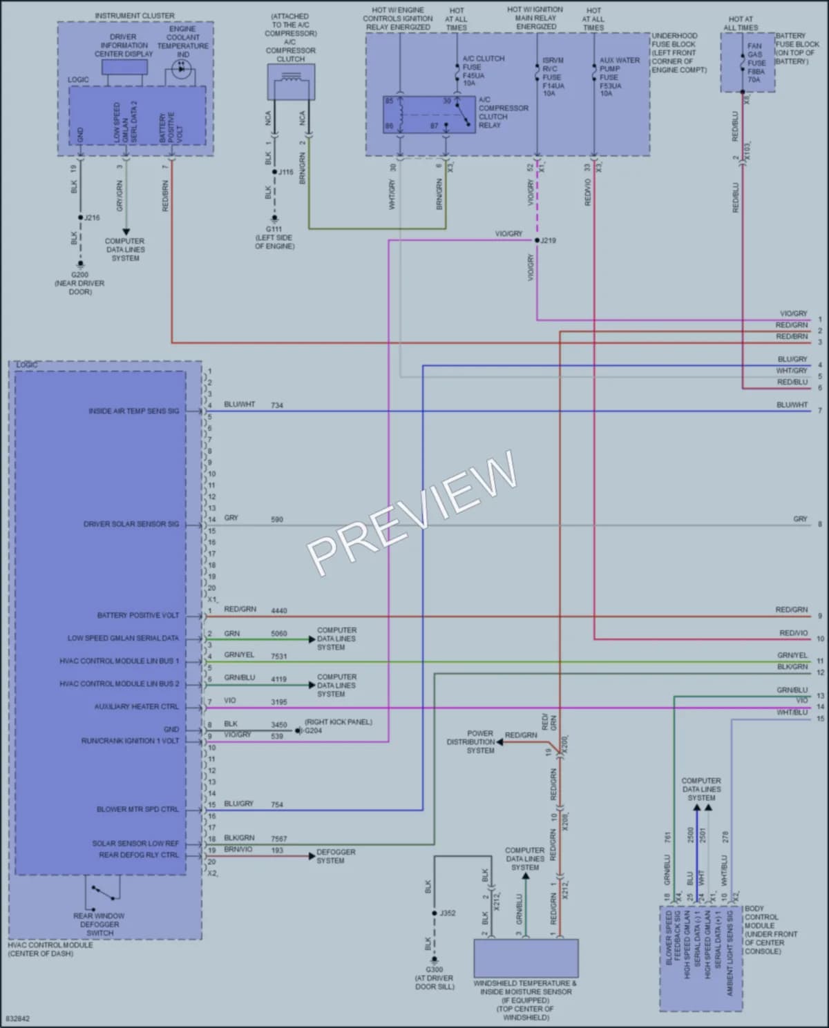 2023 Chevrolet TrailBlazer Air Conditioning wiring diagram preview
