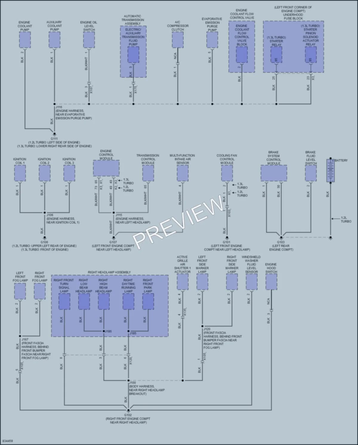 2023 Chevrolet TrailBlazer Ground Distribution wiring diagram preview
