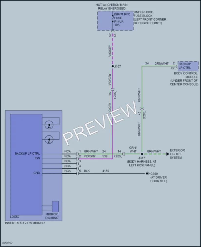 2023 Chevrolet TrailBlazer Power Mirrors wiring diagram preview