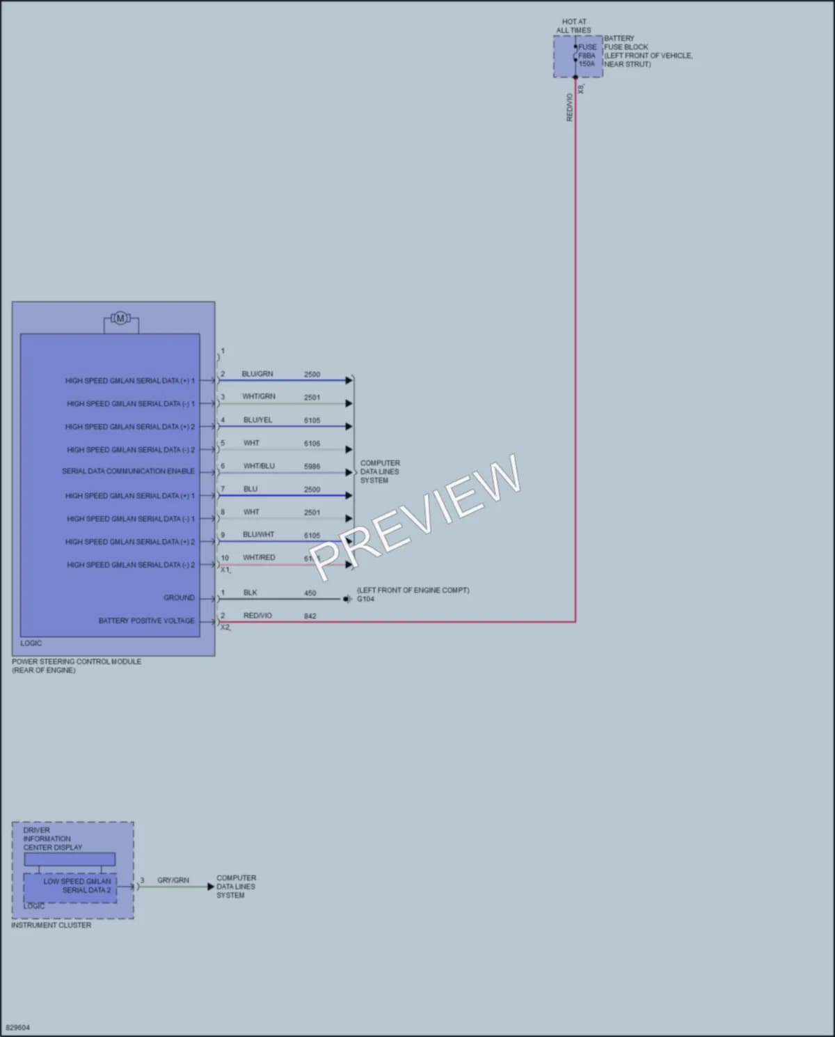 2023 Chevrolet Traverse Electronic Power Steering wiring diagram preview