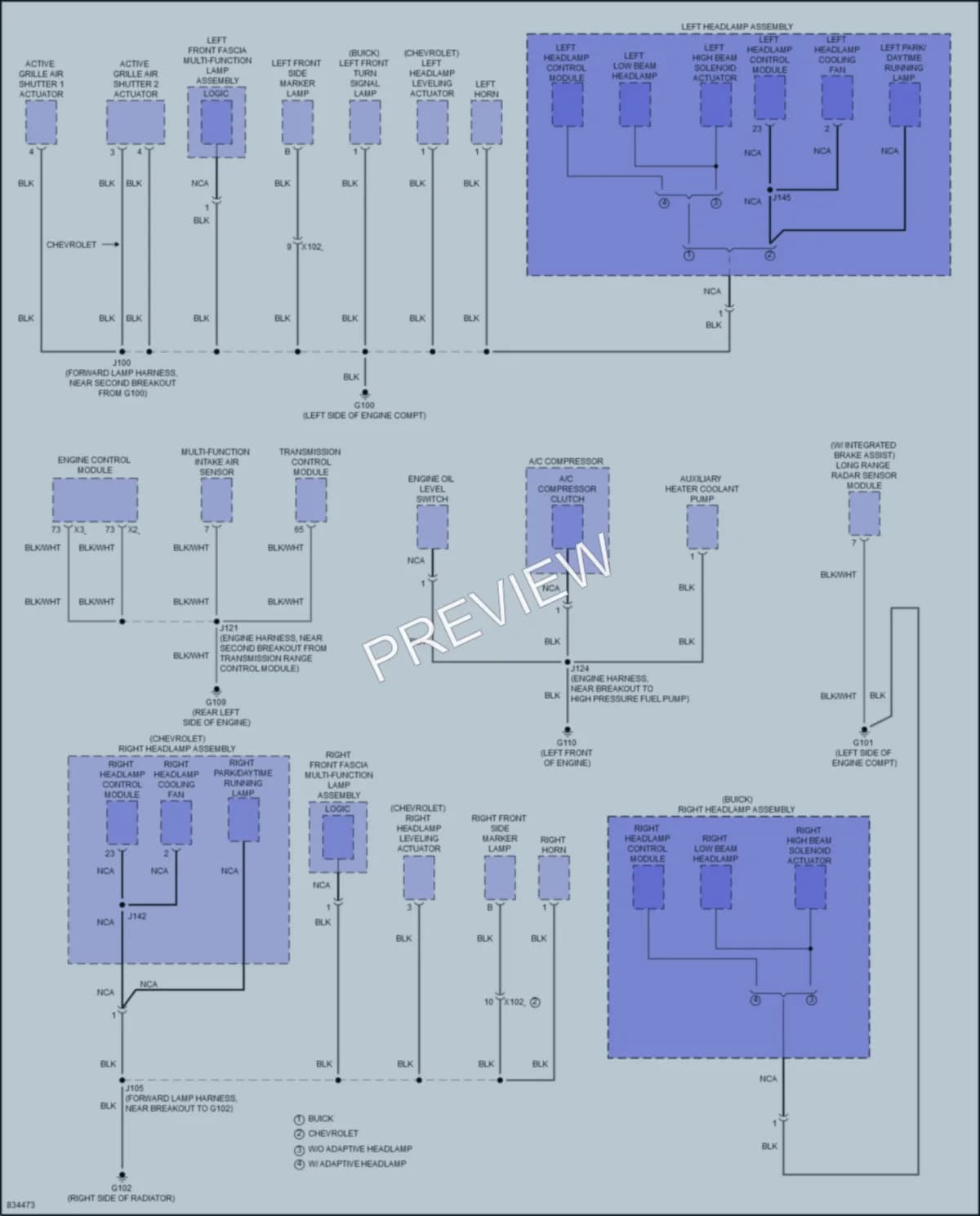 2023 Chevrolet Traverse Ground Distribution wiring diagram preview