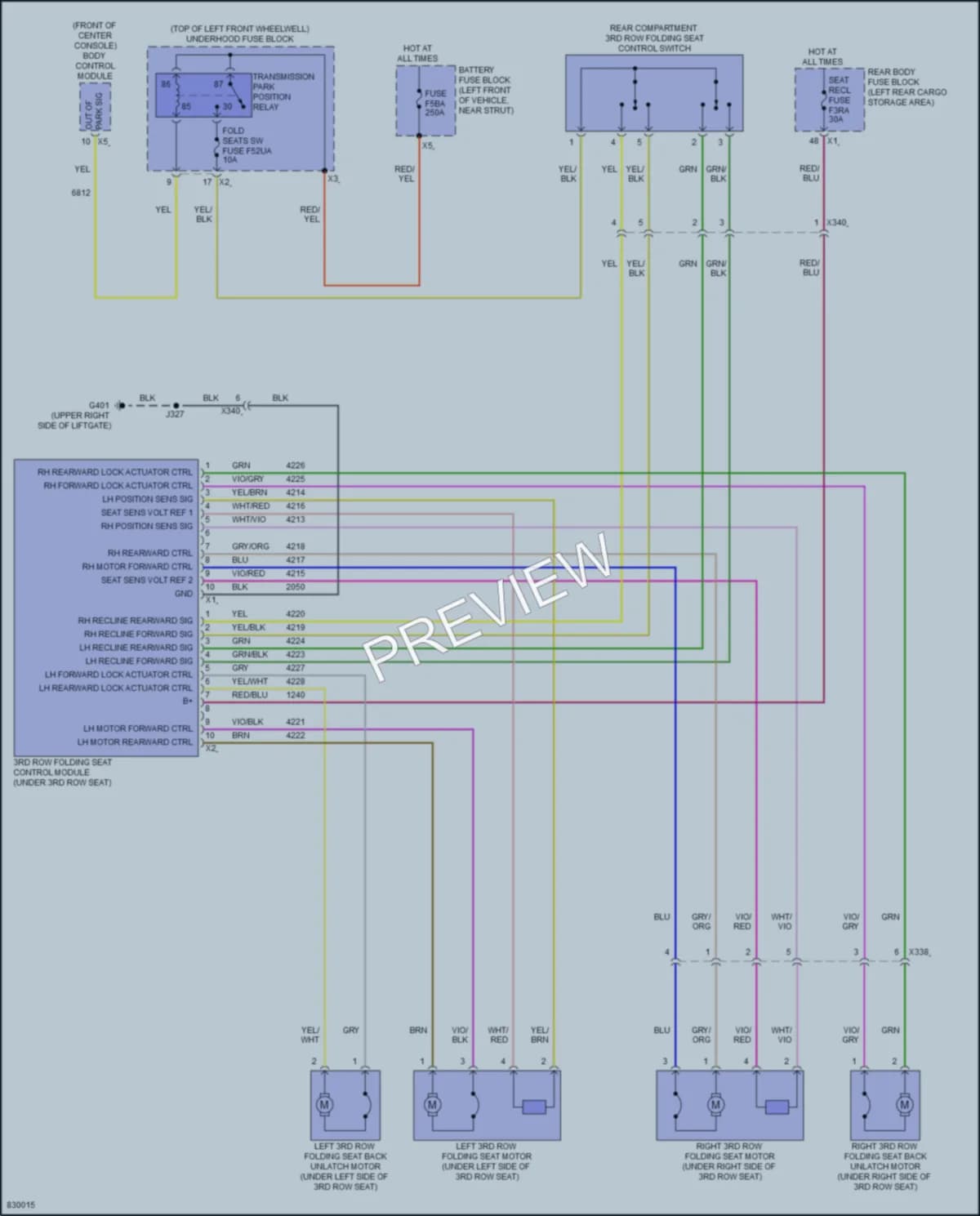 2023 Chevrolet Traverse Power Seats wiring diagram preview