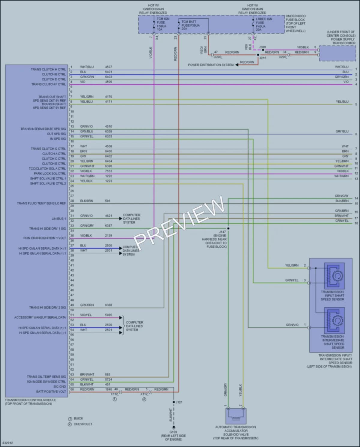 2023 Chevrolet Traverse Transmission wiring diagram preview