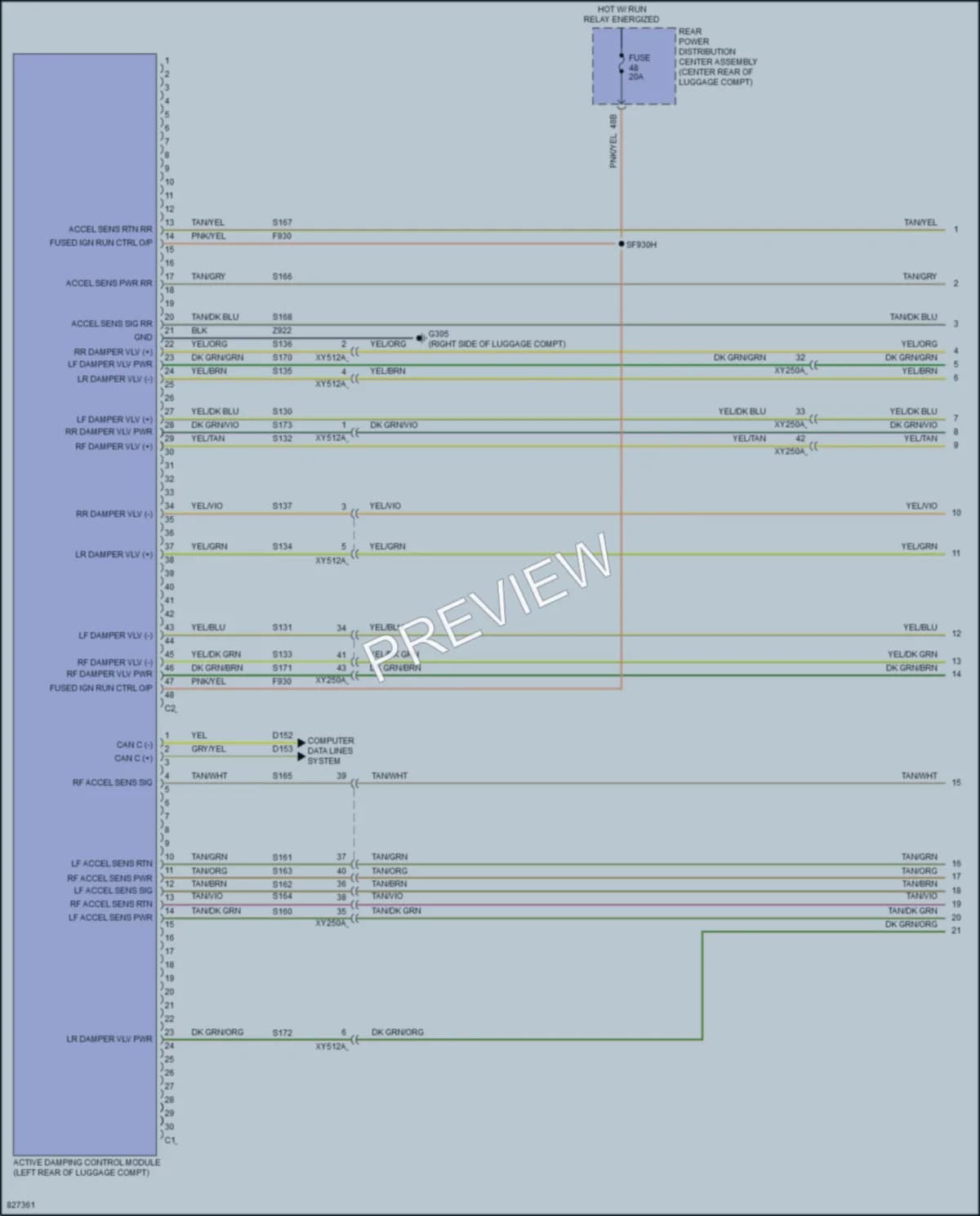 2023 Chrysler 300 Electronic Suspension wiring diagram preview