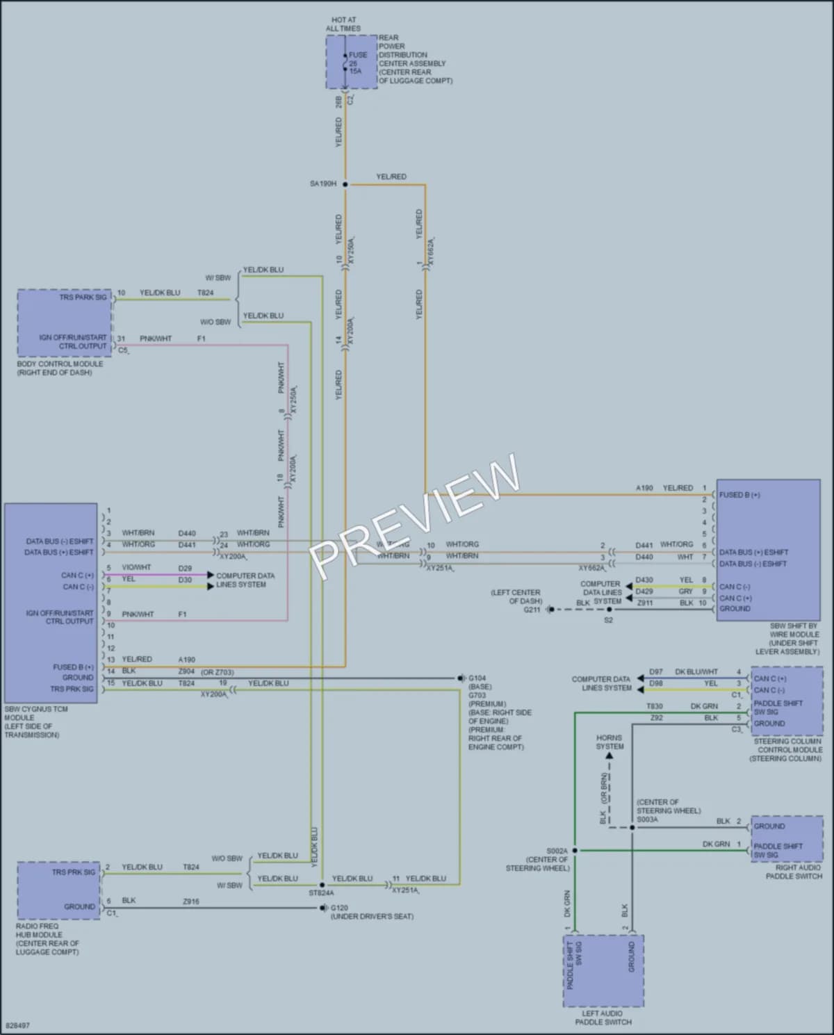 2023 Chrysler 300 Transmission wiring diagram preview