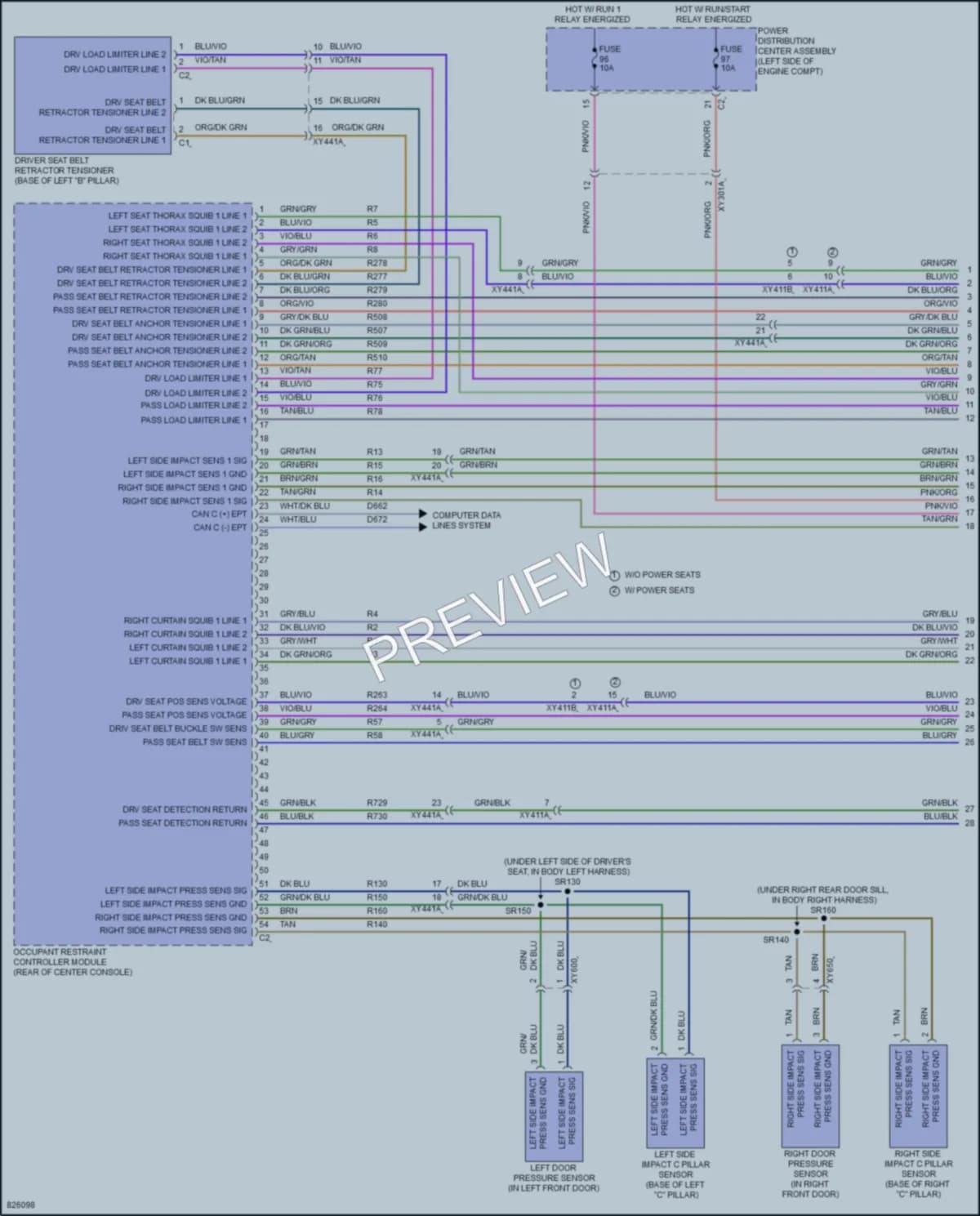 2023 Chrysler PacificaNew Supplemental Restraints wiring diagram preview