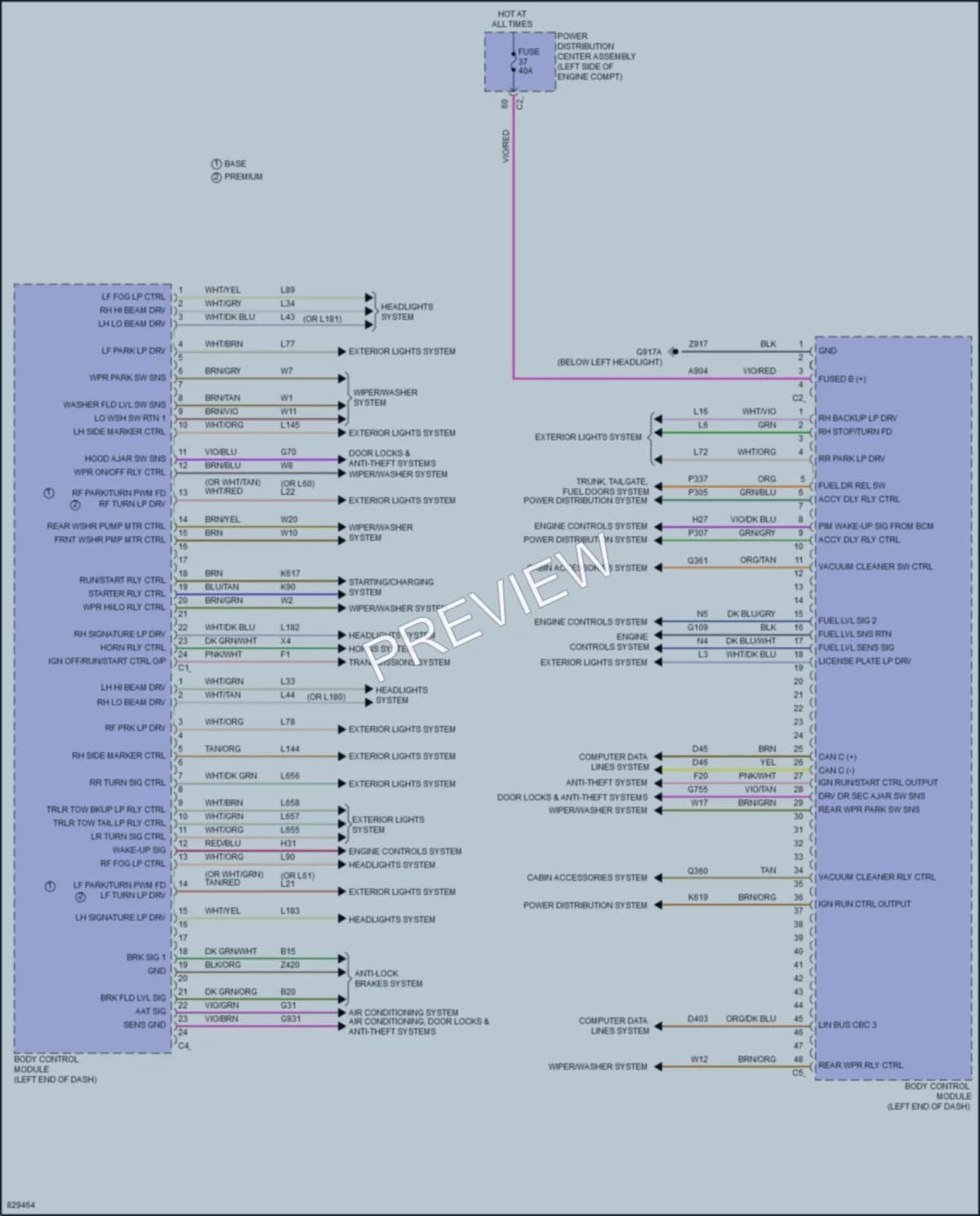 2023 Chrysler Voyager Body Control Modules wiring diagram preview