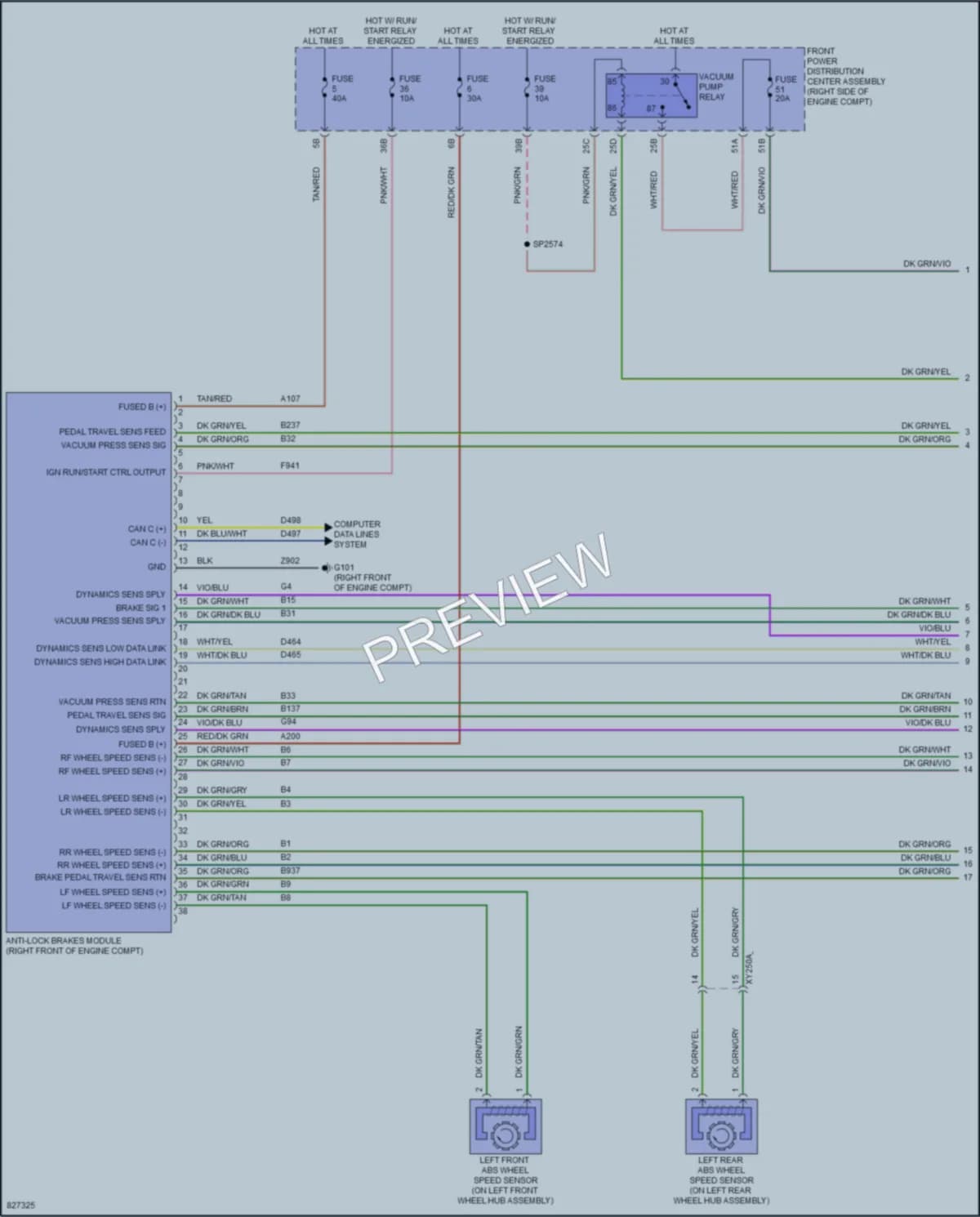 2023 Dodge Challenger Anti Lock Brakes wiring diagram preview