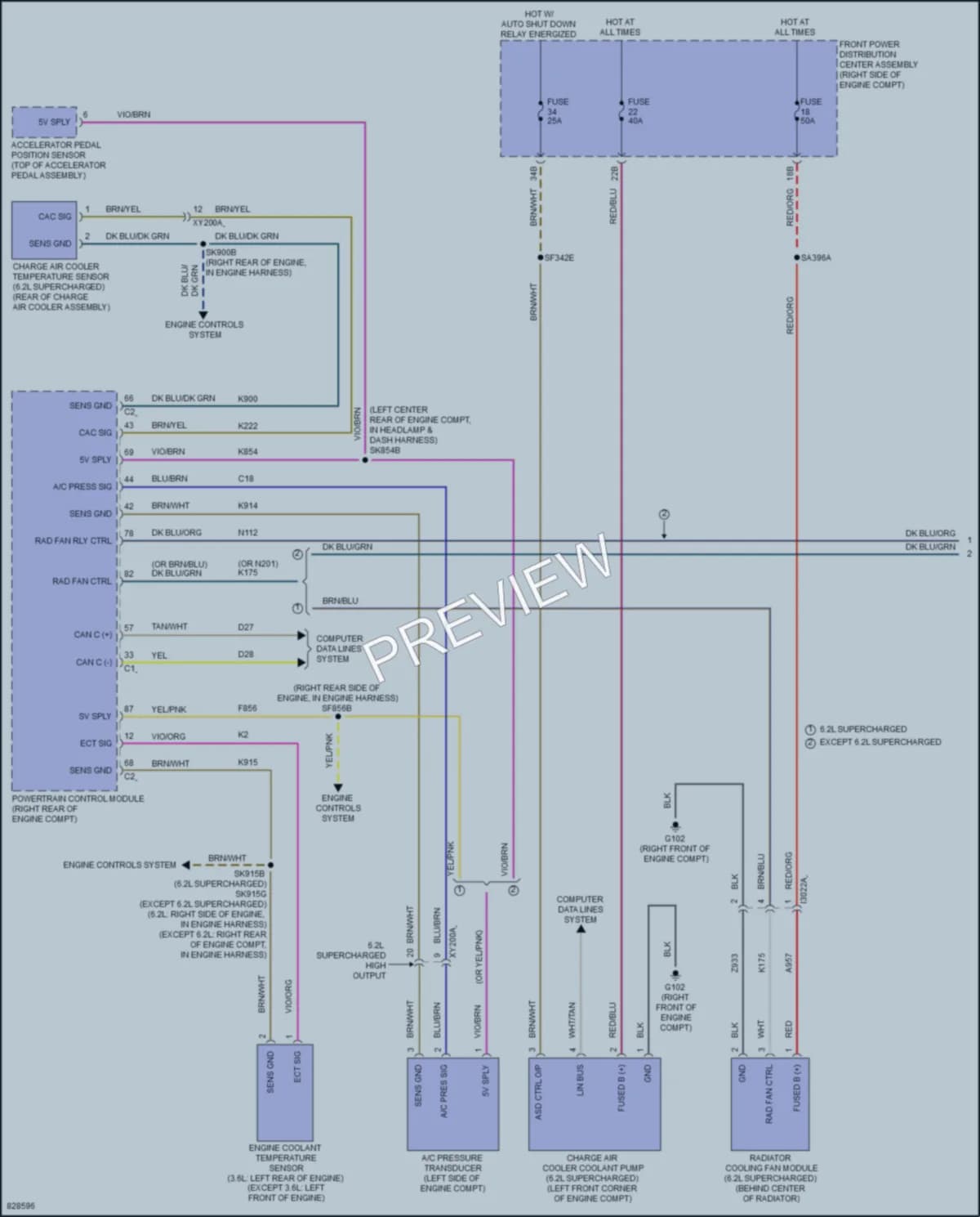 2023 Dodge Challenger Cooling Fan wiring diagram preview