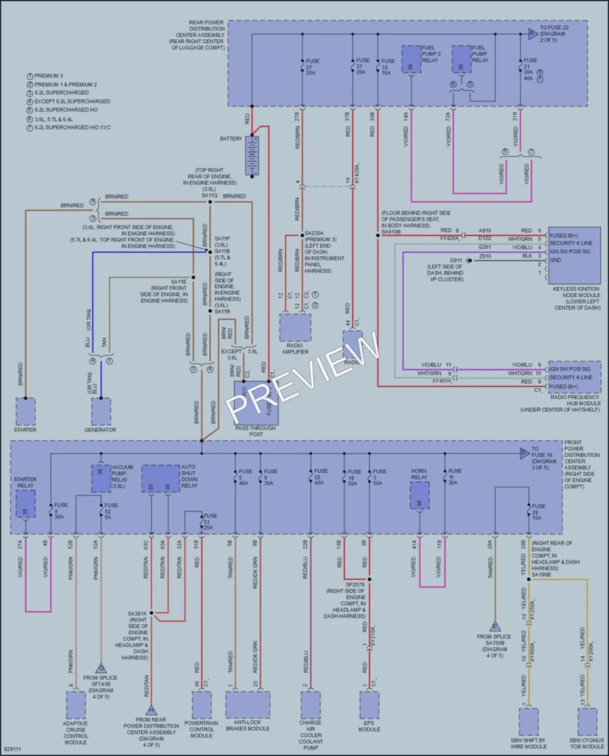 2023 Dodge Challenger Power Distribution wiring diagram preview