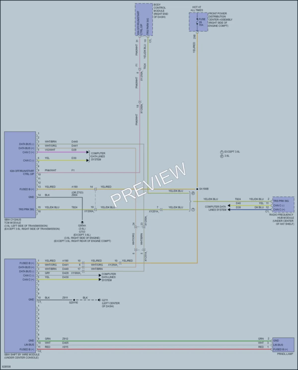 2023 Dodge Challenger Transmission wiring diagram preview