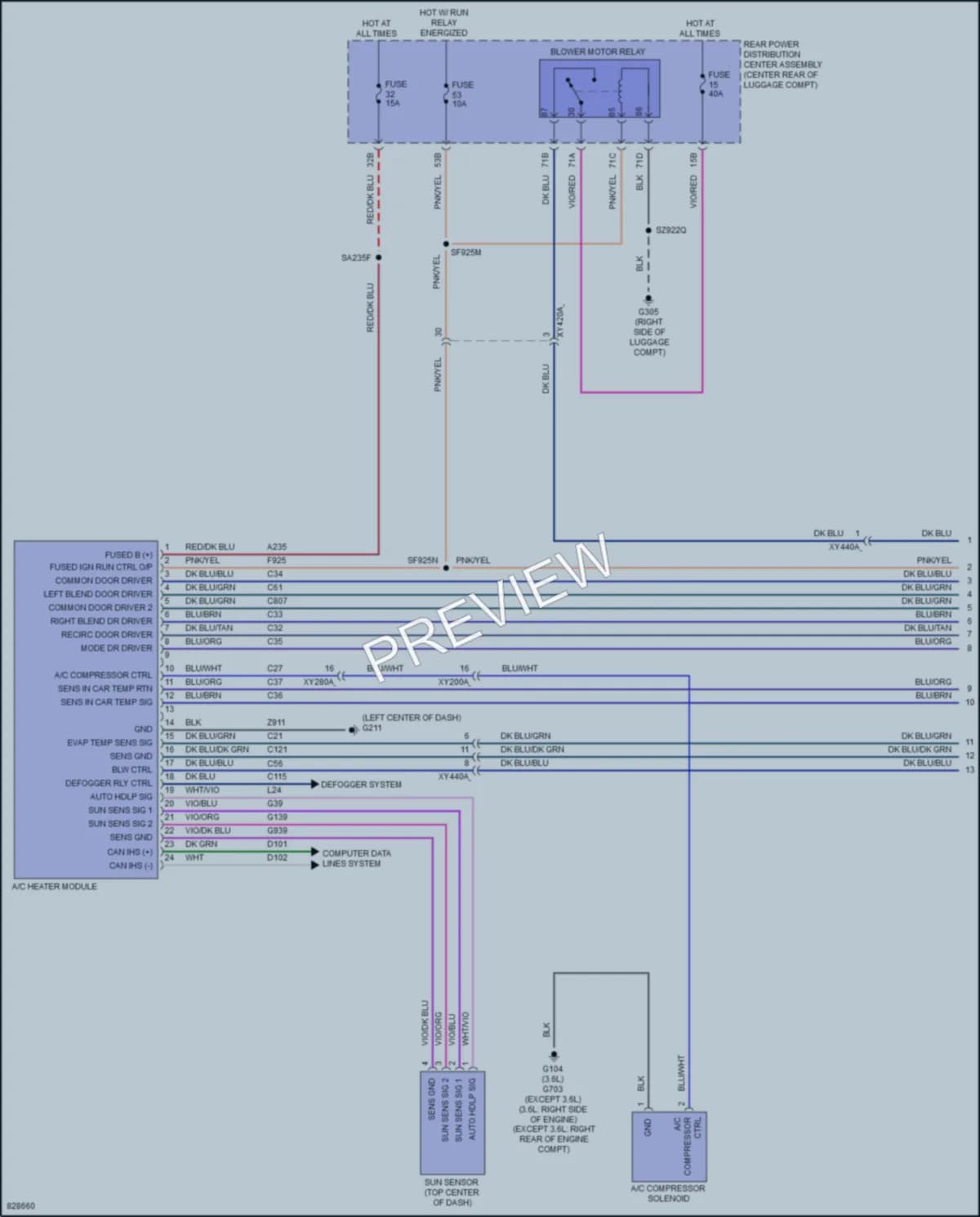 2023 Dodge Charger Air Conditioning wiring diagram preview