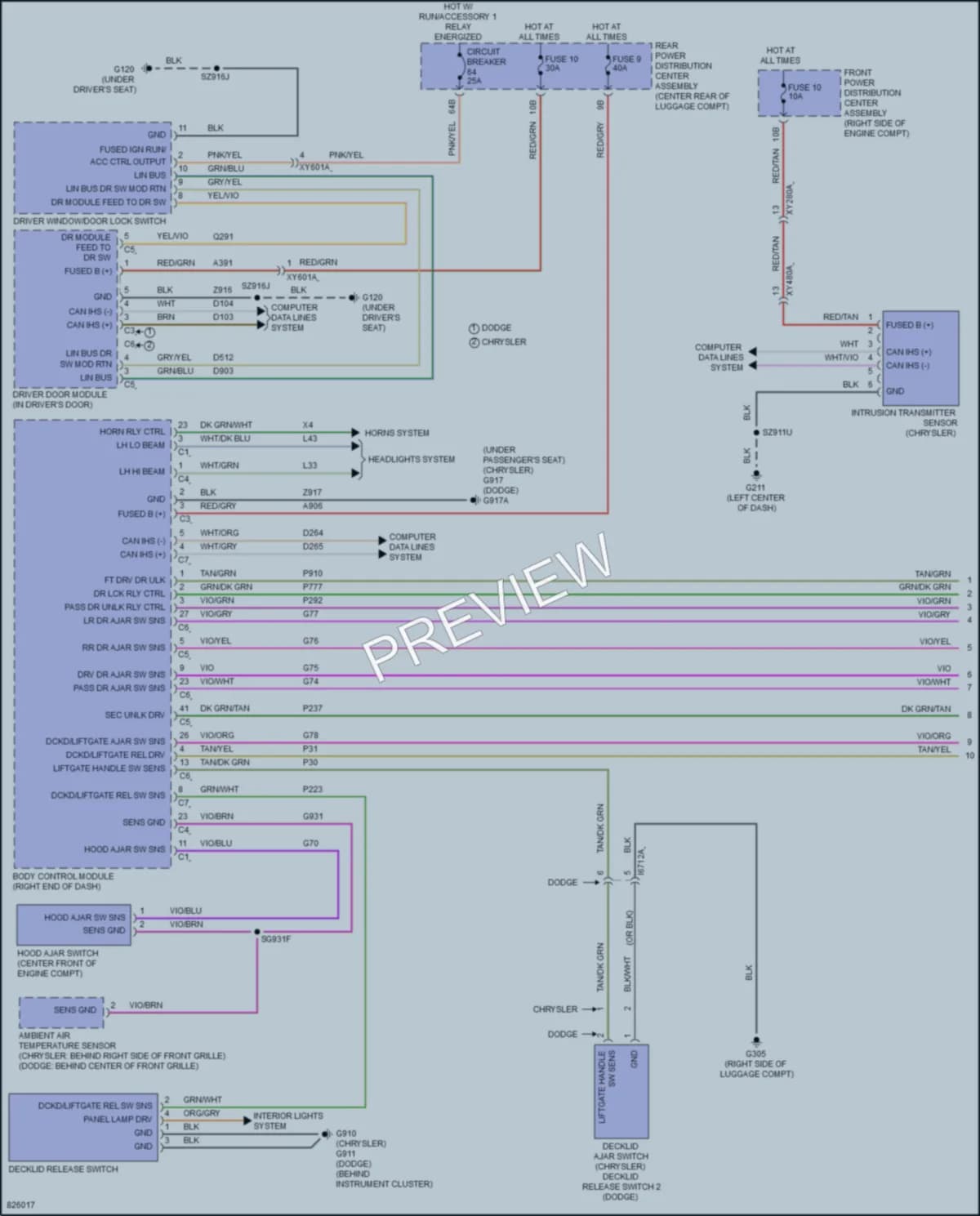 2023 Dodge Charger Anti Theft wiring diagram preview