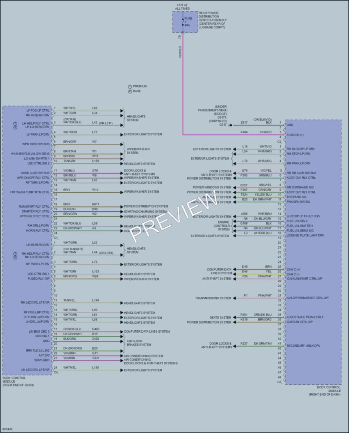 2023 Dodge Charger Body Control Modules wiring diagram preview