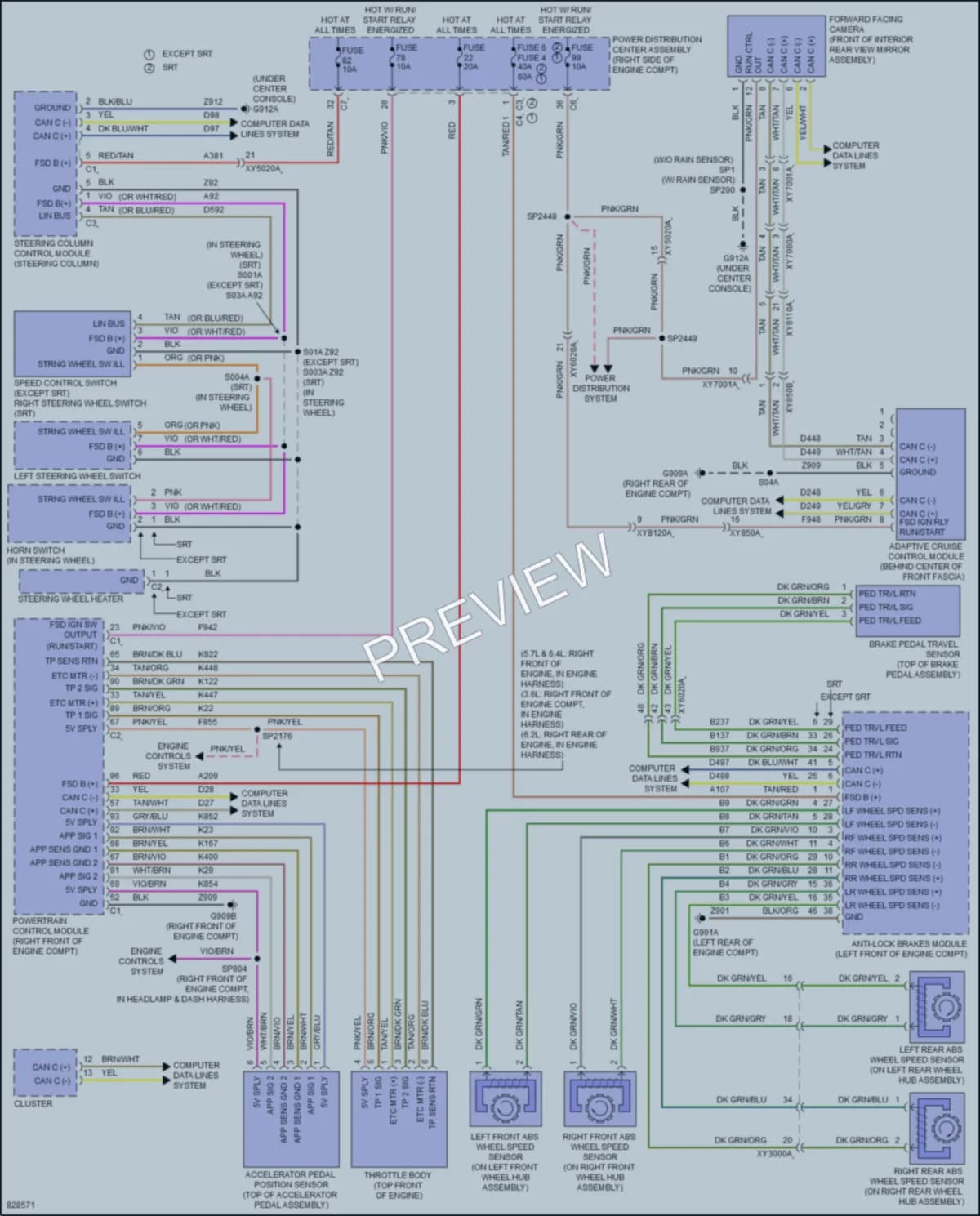 2023 Dodge DurangoPursuit Cruise Control wiring diagram preview