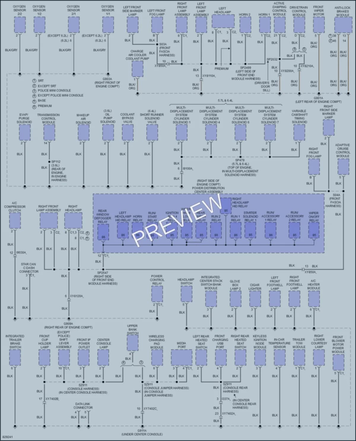 2023 Dodge DurangoPursuit Ground Distribution wiring diagram preview
