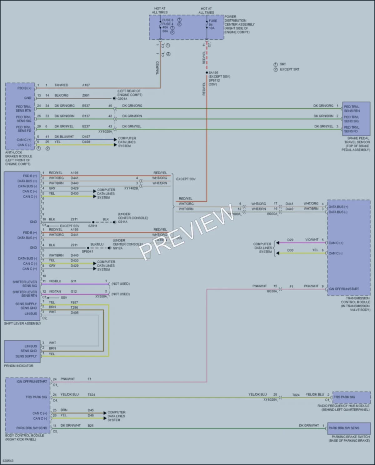 2023 Dodge DurangoPursuit Shift Interlock wiring diagram preview