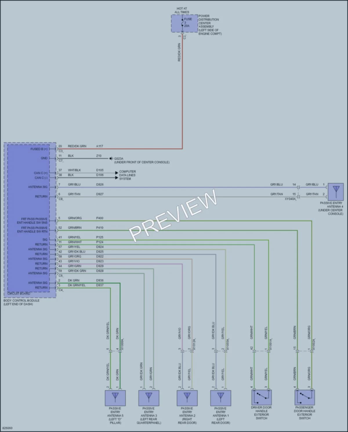 2023 Dodge Hornet Anti Theft wiring diagram preview