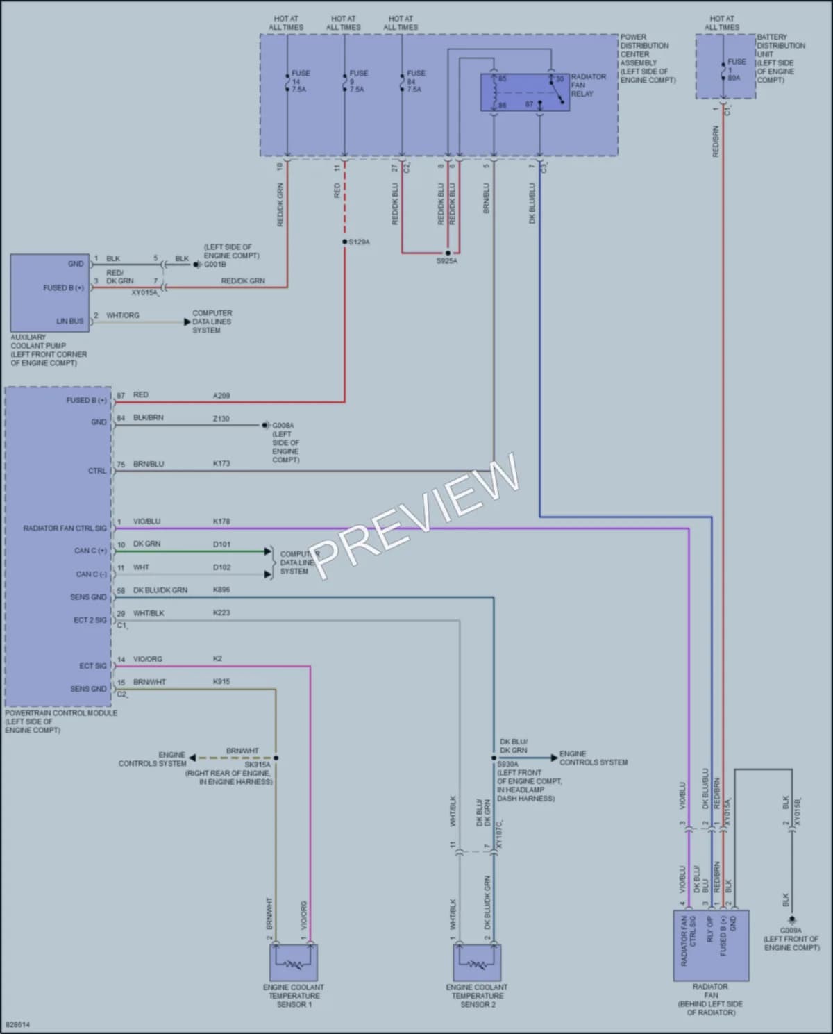 2023 Dodge Hornet Cooling Fan wiring diagram preview