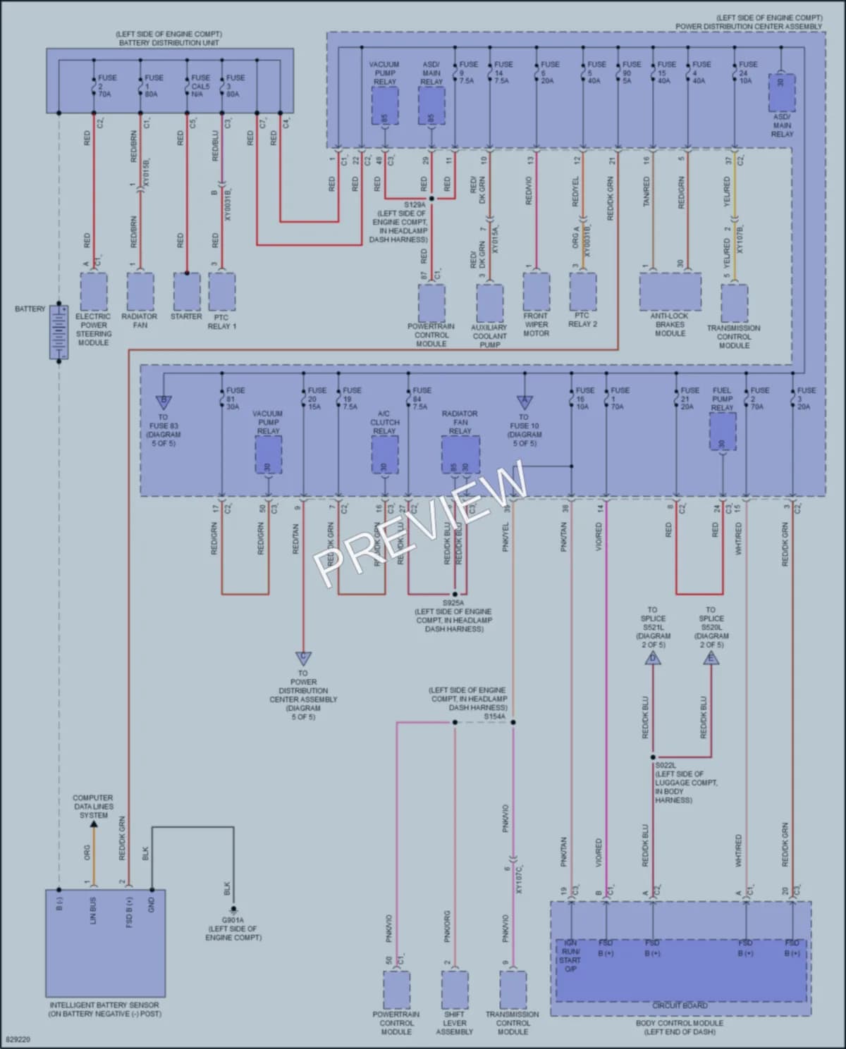 2023 Dodge Hornet Power Distribution wiring diagram preview